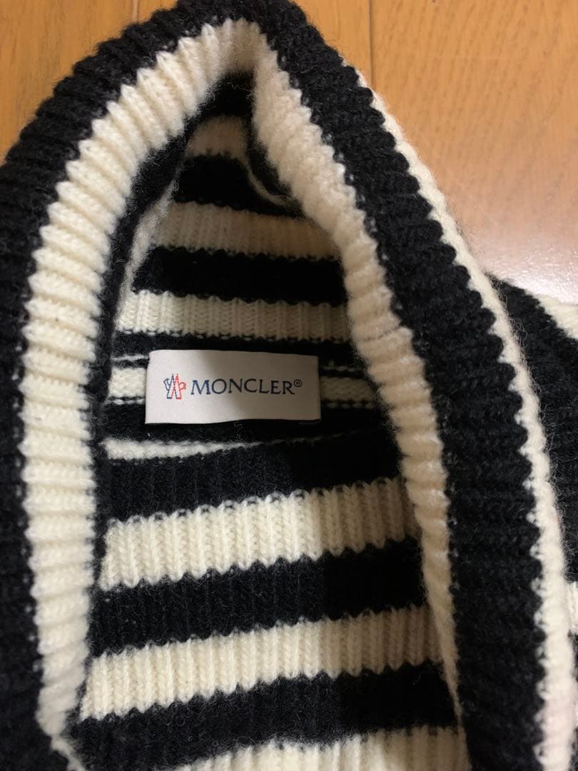 美中古 MONCLER モンクレール タートルネックセーター ニット ボーダー