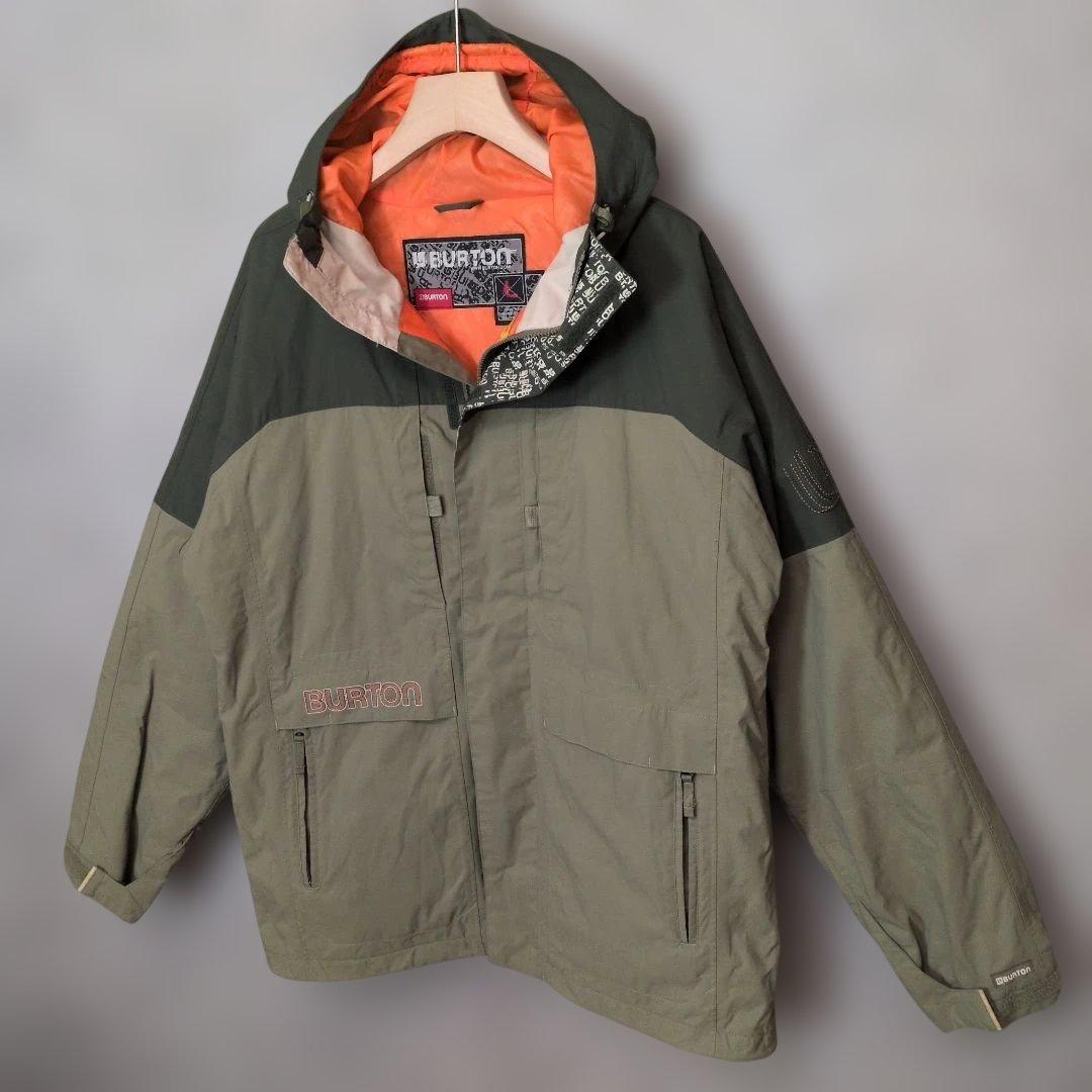 美品 BURTON バートン スノーボードジャケット L カーキ 2トーン