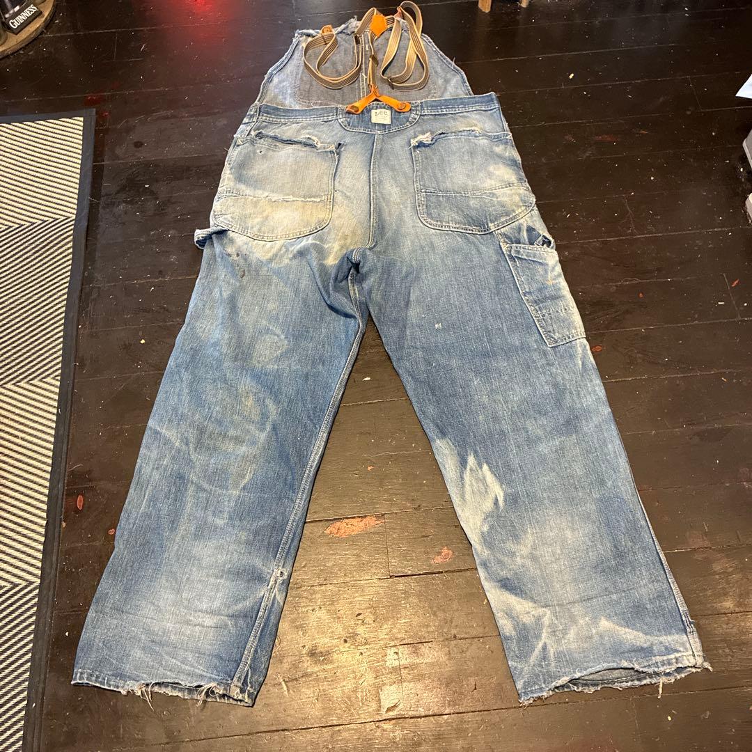 [圧倒的雰囲気！]70s Lee ビンテージ　オーバーオール ボロの美学。炭鉱系