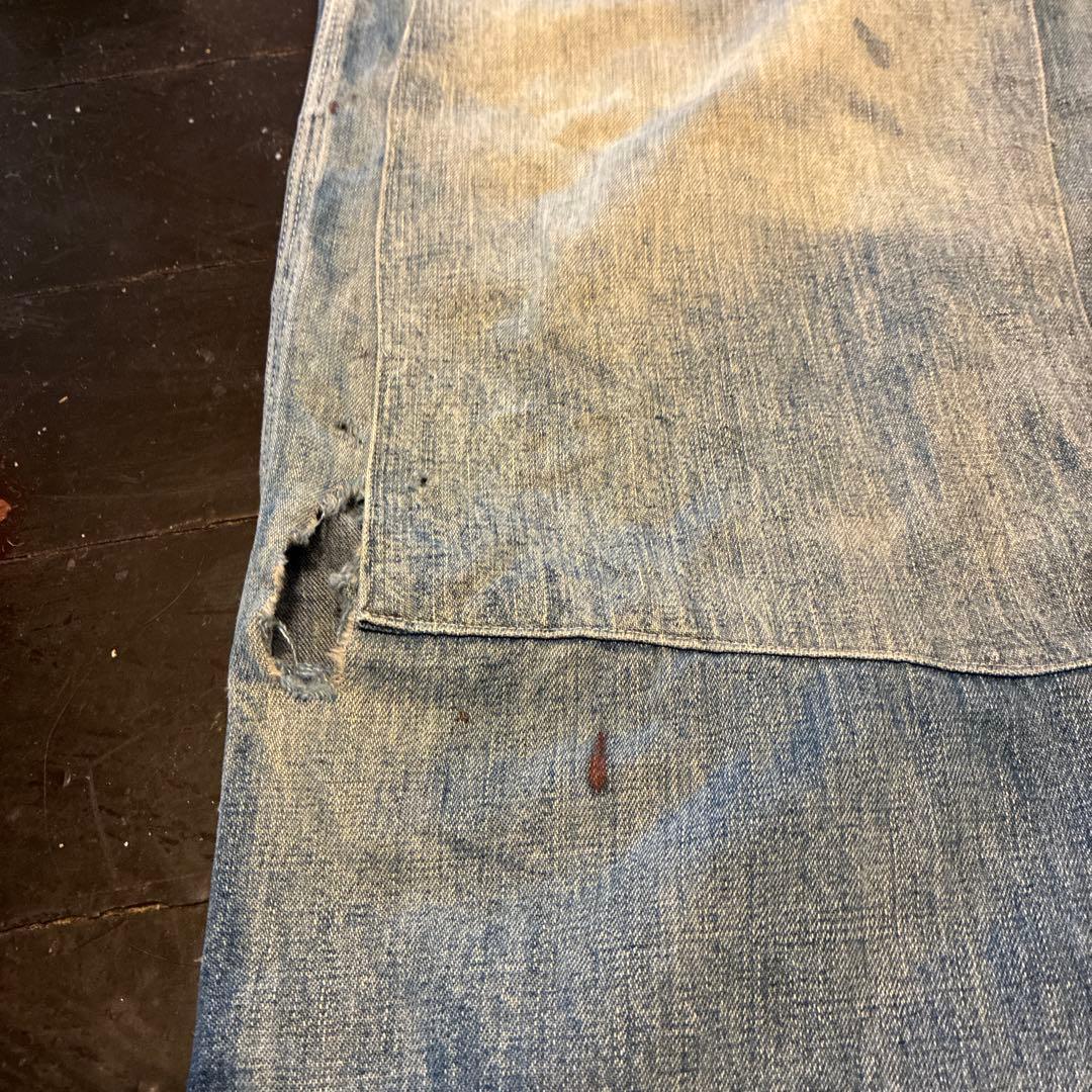 [圧倒的雰囲気！]70s Lee ビンテージ　オーバーオール ボロの美学。炭鉱系