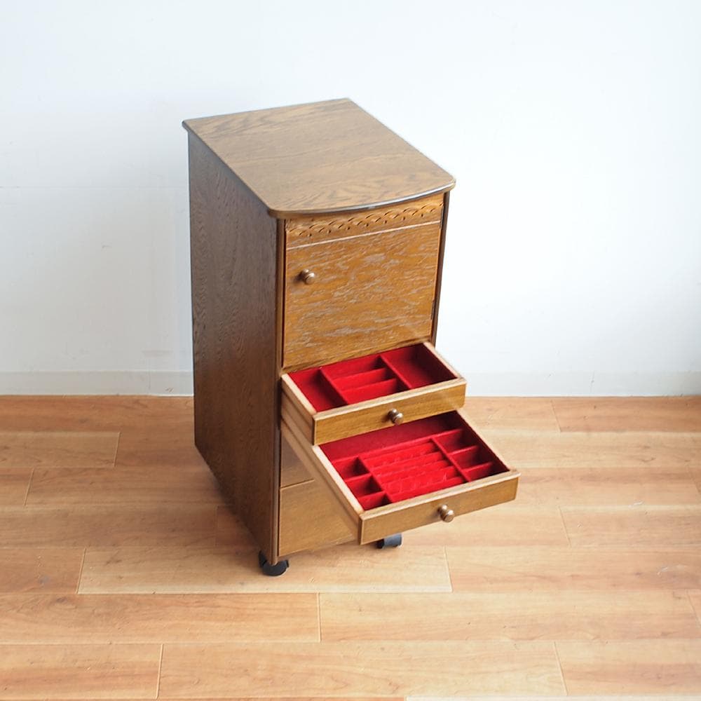 パリの雑貨屋 ジュエリーケース 横幅30cm サイドチェスト キャスター付き