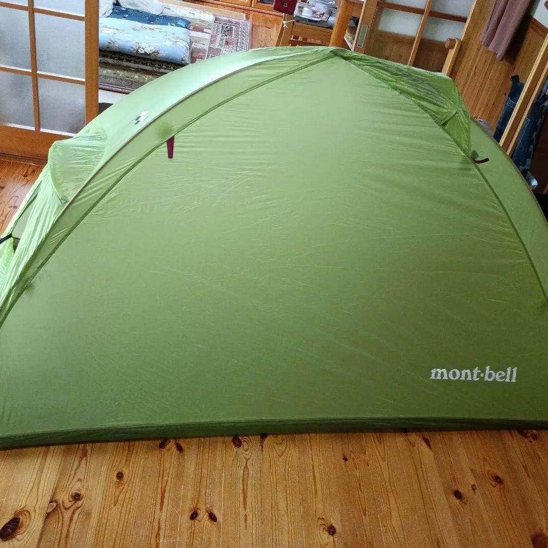 mont-bell ライトグリーン ドームシェルター1人用 キャンプテント