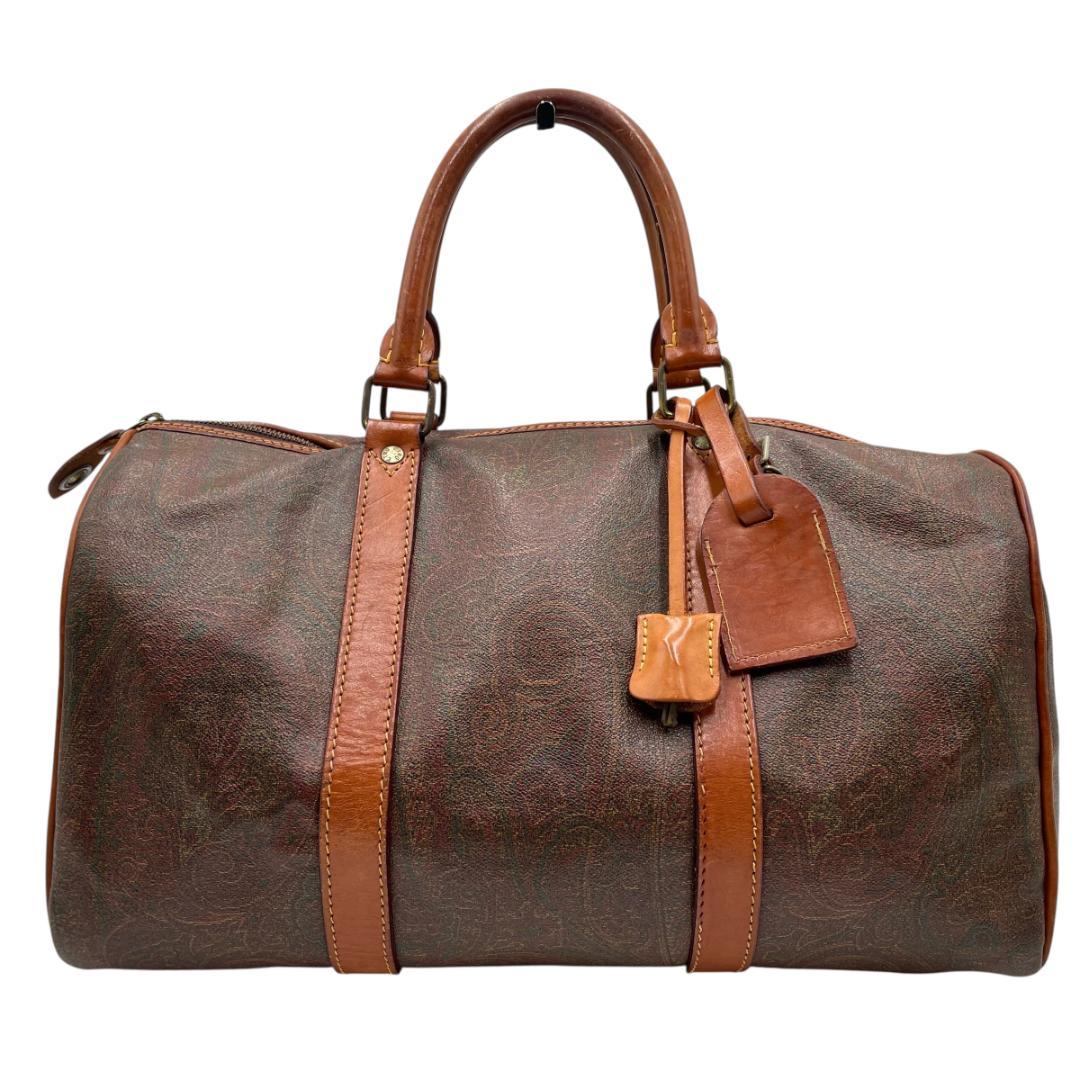 ETRO/エトロ ペイズリー柄 ボストンバッグ 鍵付き