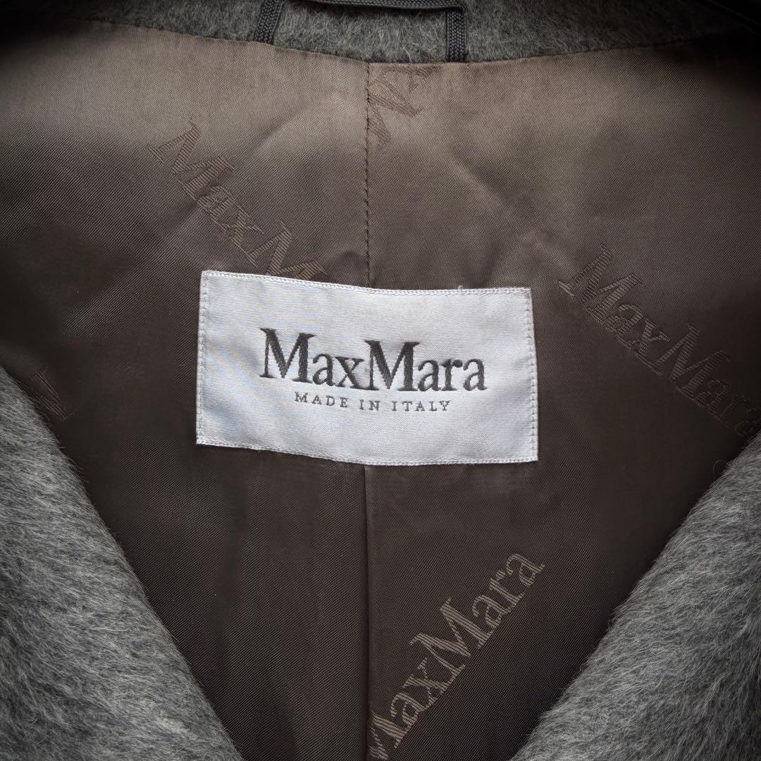 最高級白タグ✨マックスマーラ アルパカ混 シャギー ジャケット グレー 38