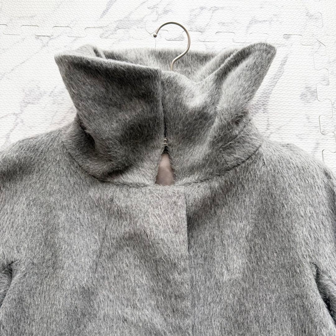 最高級白タグ✨マックスマーラ アルパカ混 シャギー ジャケット グレー 38