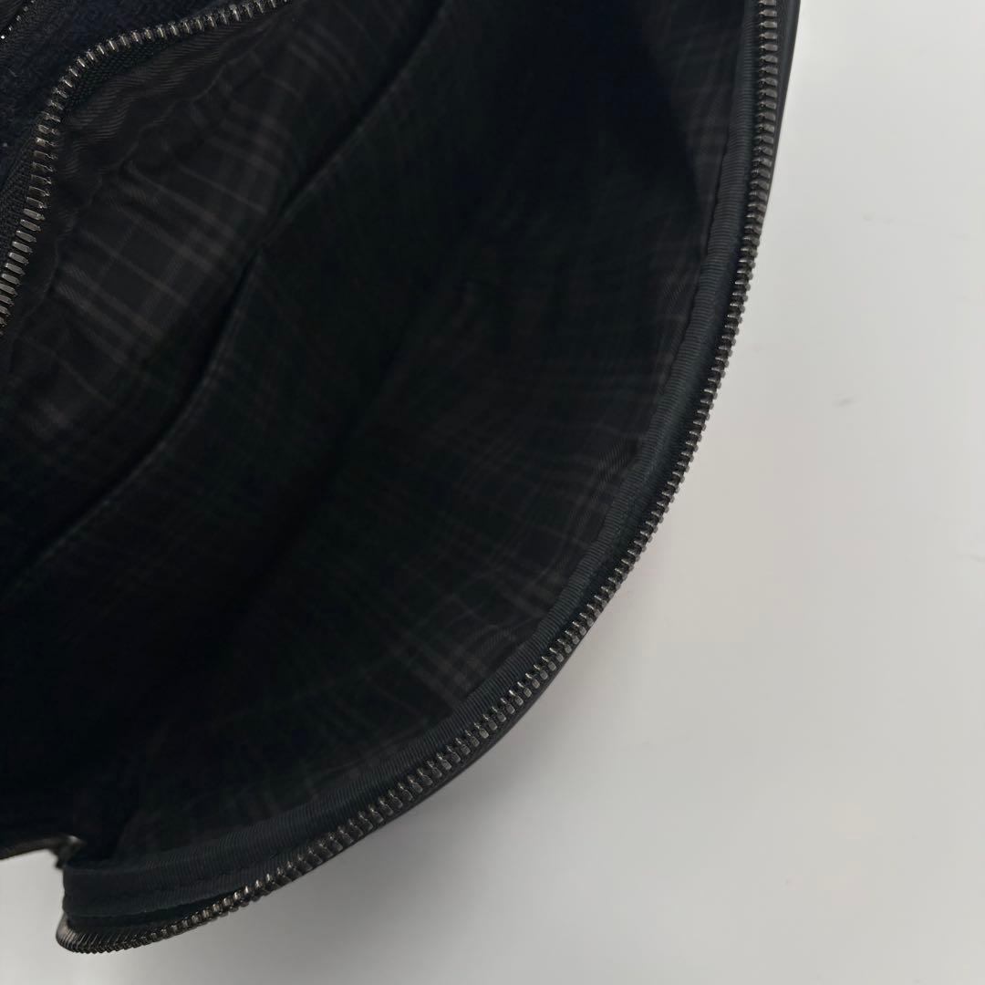 バーバリーブラックレーベル ウール ボディバッグ ウエストポーチ 794