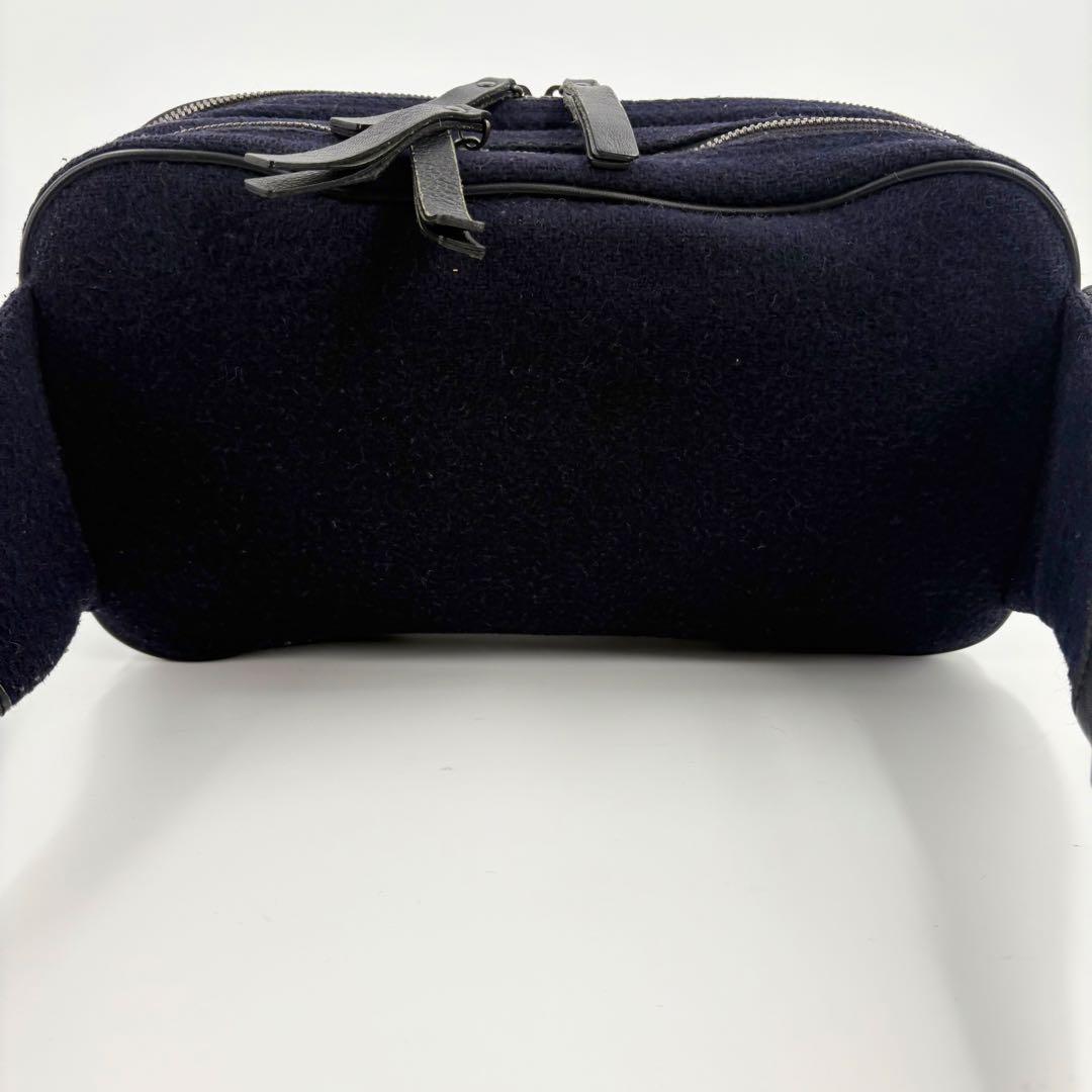 バーバリーブラックレーベル ウール ボディバッグ ウエストポーチ 794