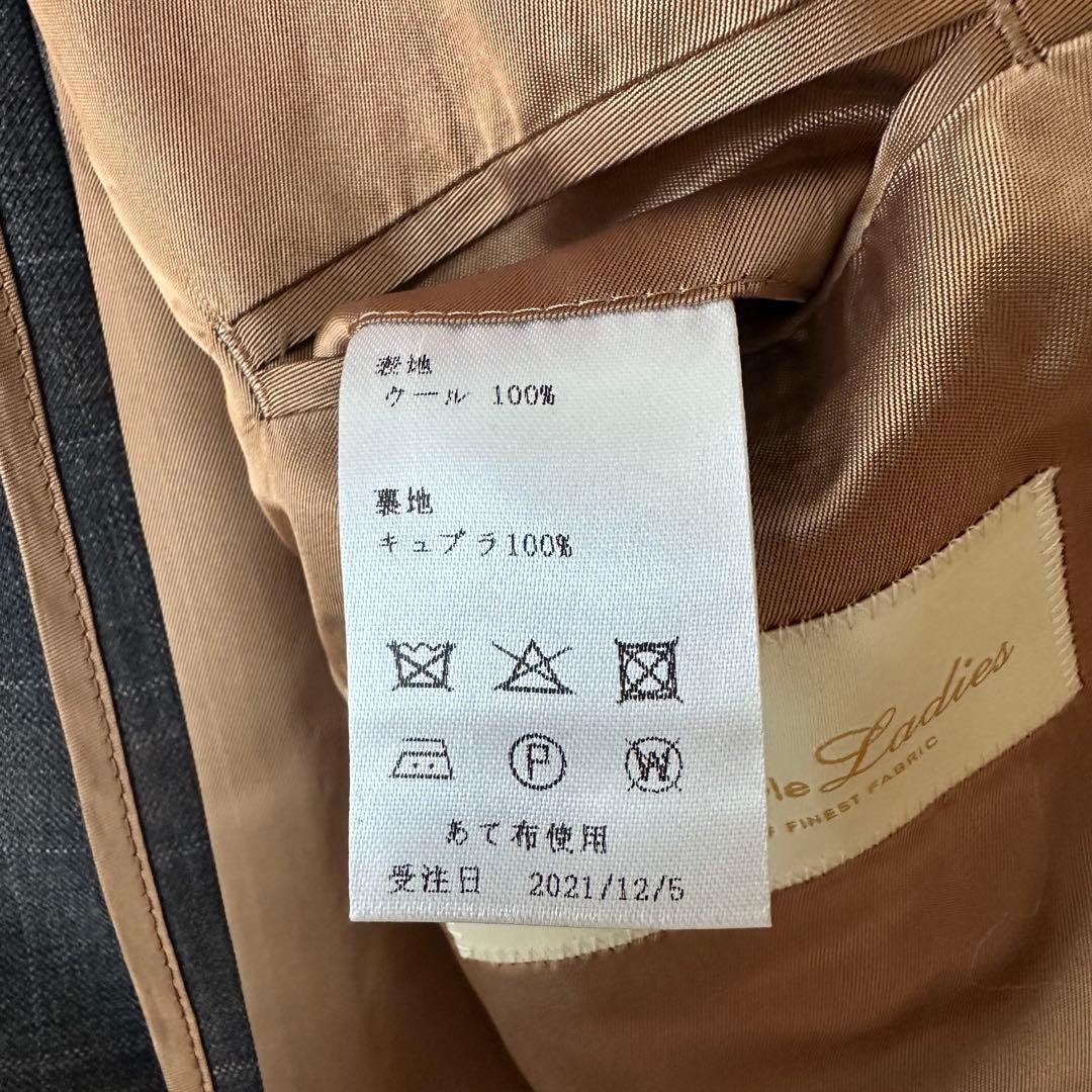 GINZA Global Styleセットアップスーツ グレンチェックノーカラー