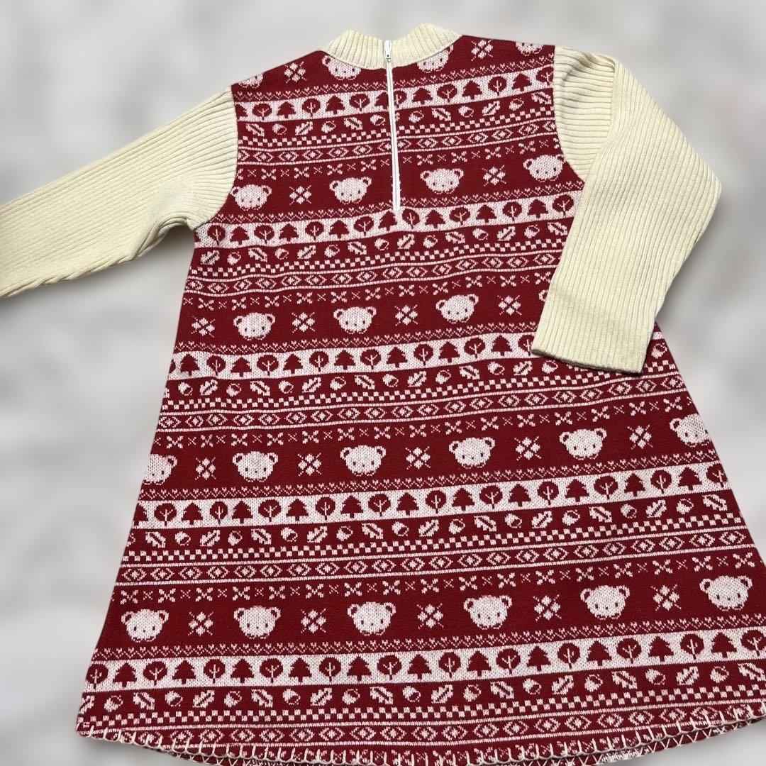 美品♡ファミリア♡ニットワンピース♡１１０