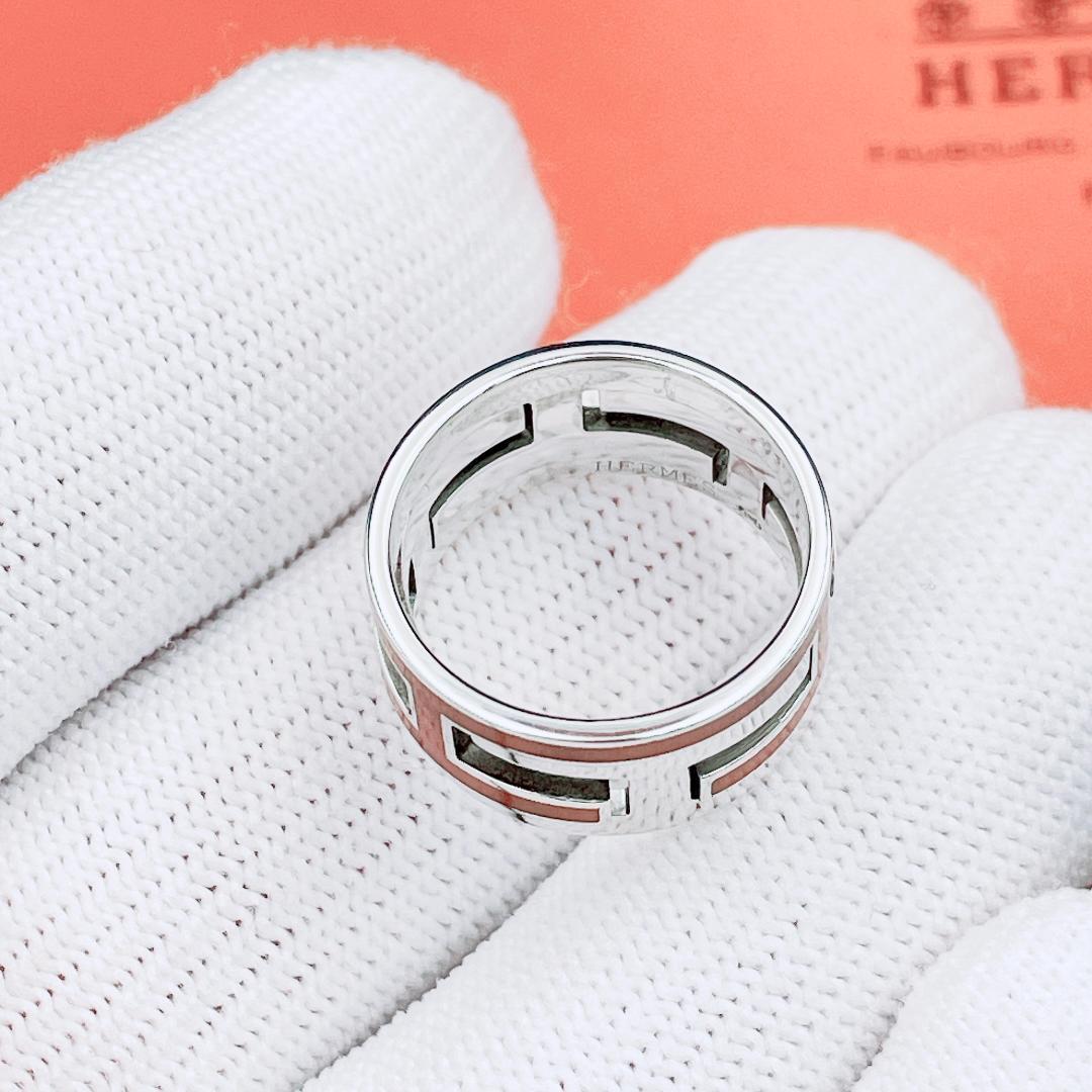 ◇エルメス◇新品仕上済 ムーヴ ムーブアッシュ リング オレンジ 11号 6.2