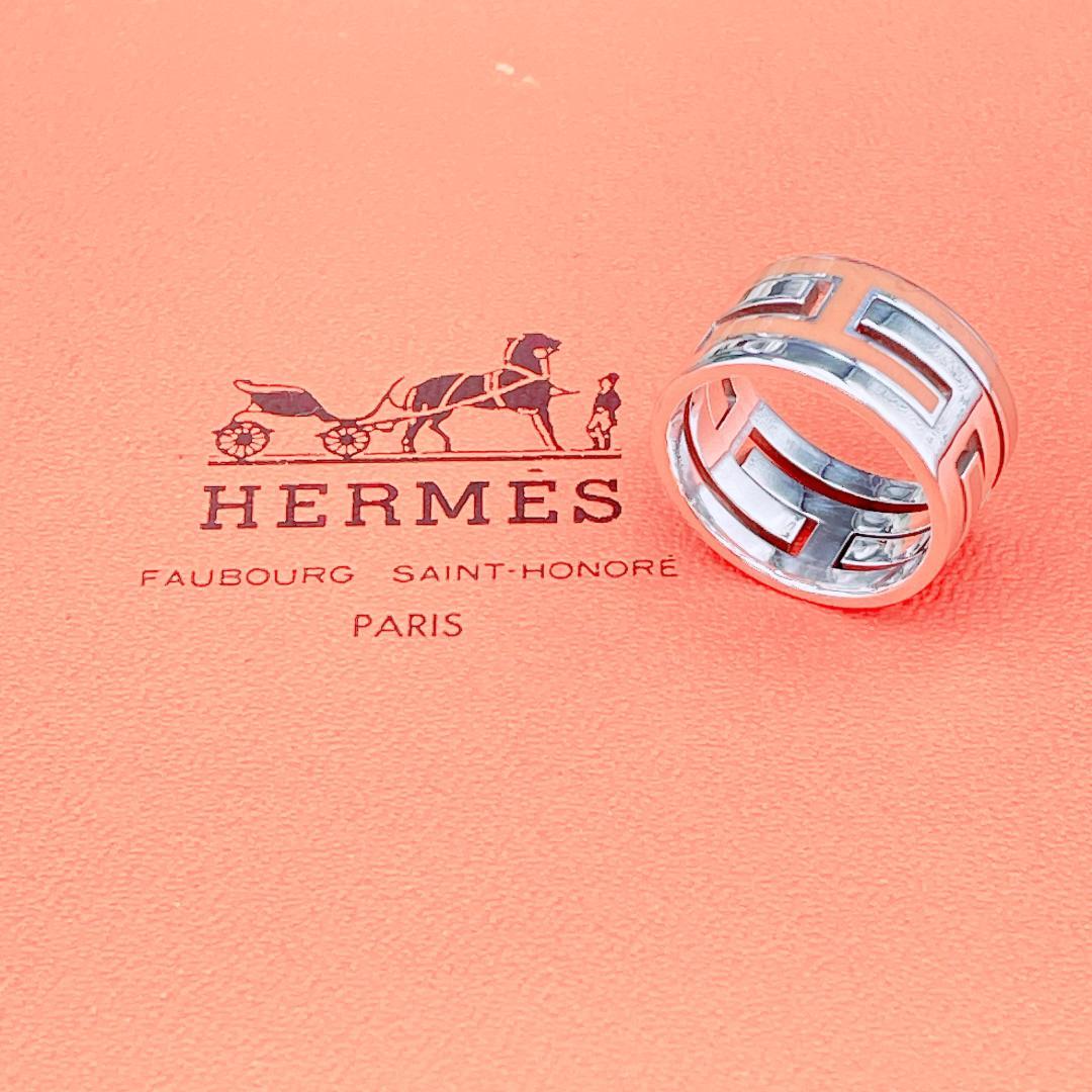 ◇エルメス◇新品仕上済 ムーヴ ムーブアッシュ リング オレンジ 11号 6.2