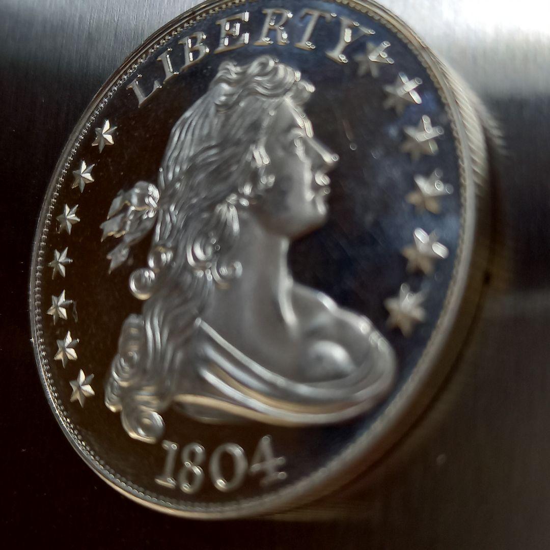 銀塊 ドレイプトバスト 銀貨 Fine silver 1トロイオンス アメリカ