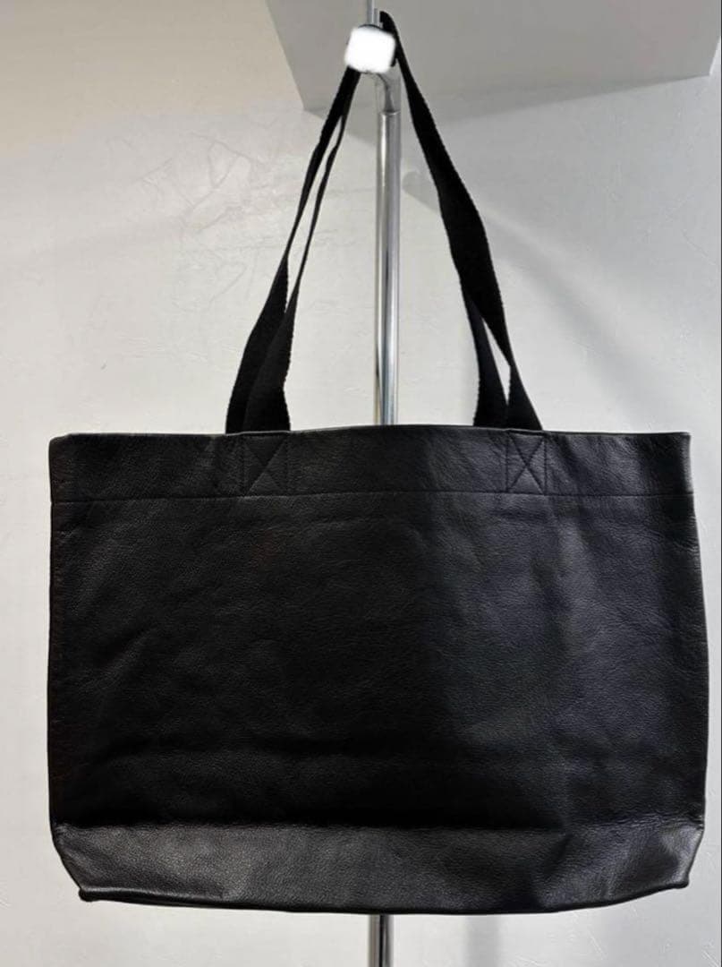 新品未使用 Yohji Yamamoto ヨウジヤマモト レザートートバッグ 黒