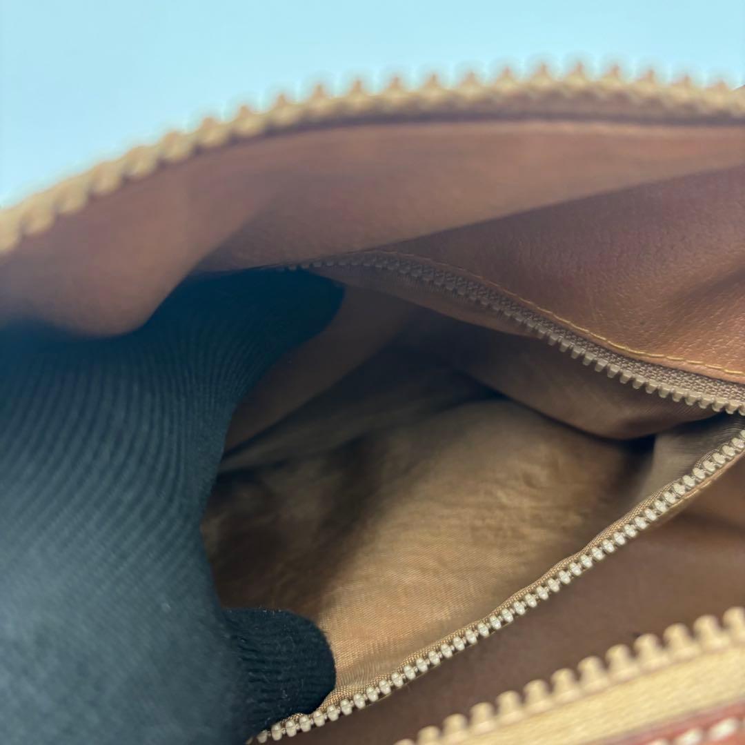 CELINE ミニボストンバッグ　マカダム柄　トリオンフ　PVC