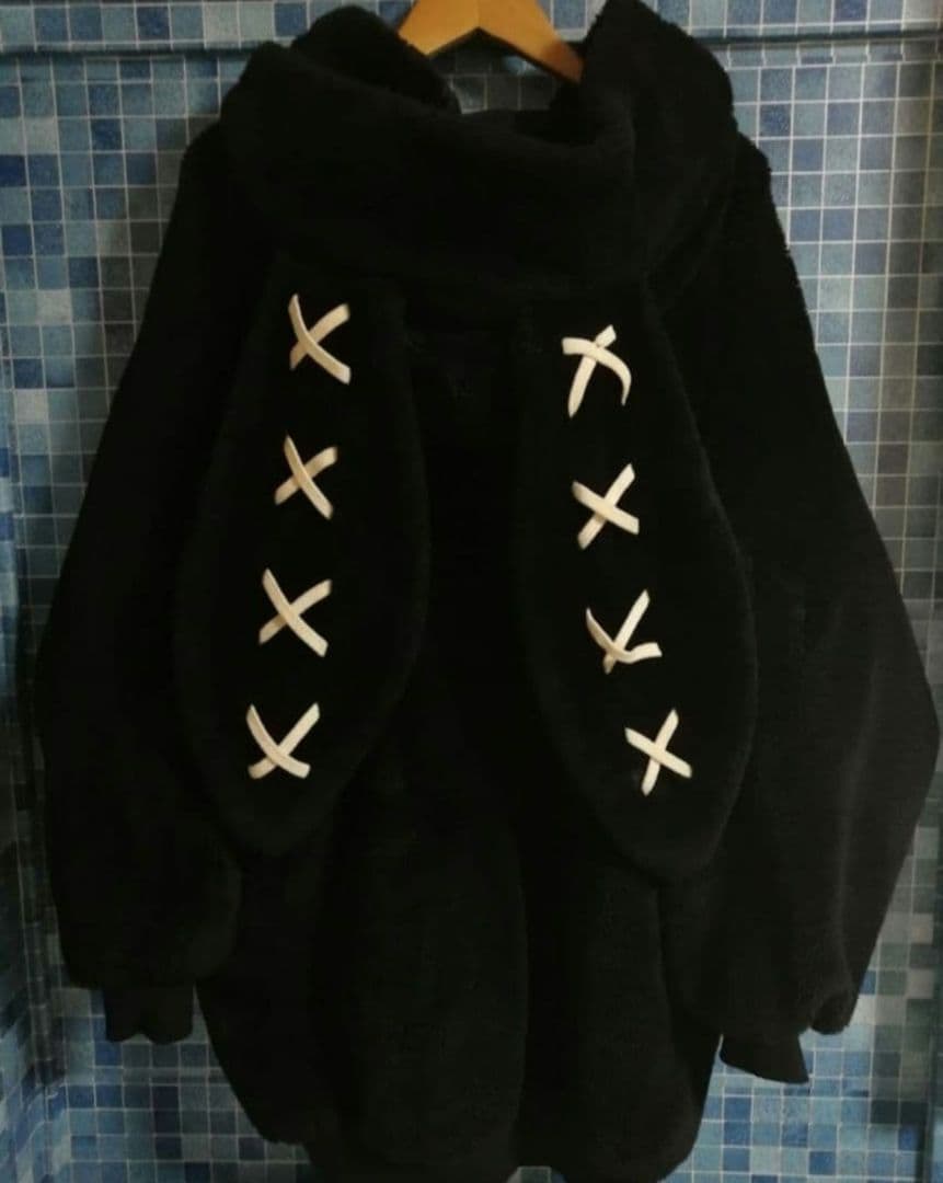 【希少 2期黒 うさ耳 ビッグファー】即完売品 入手困難 レフレム パーカー