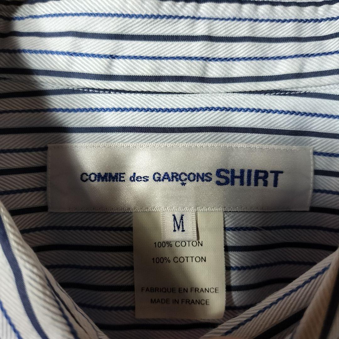 コムデギャルソンシャツ パッチワークシャツ 長袖 ストライプ ドッキング