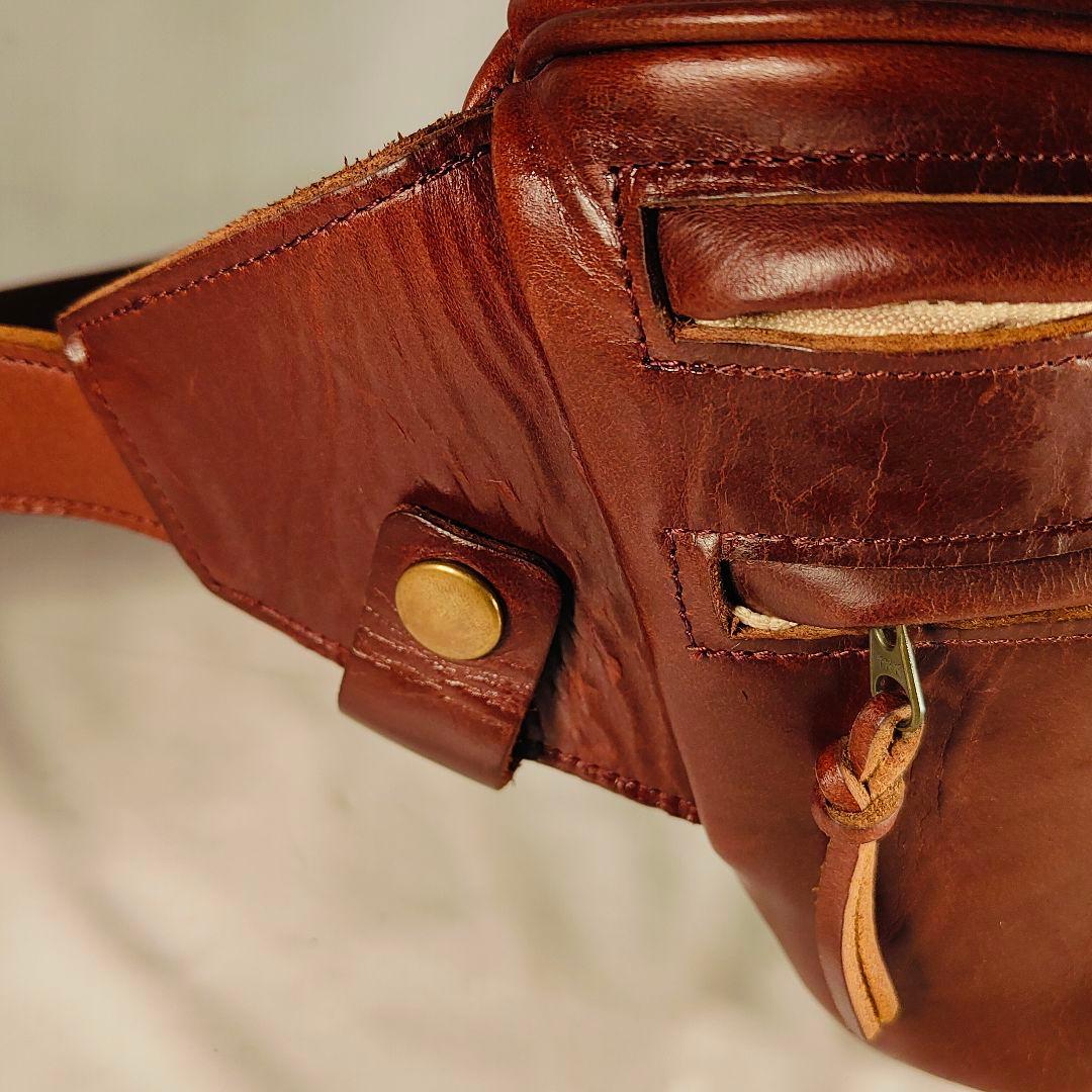 割引価格中【極上完売品】The child mind 高級極厚革ボディバッグ