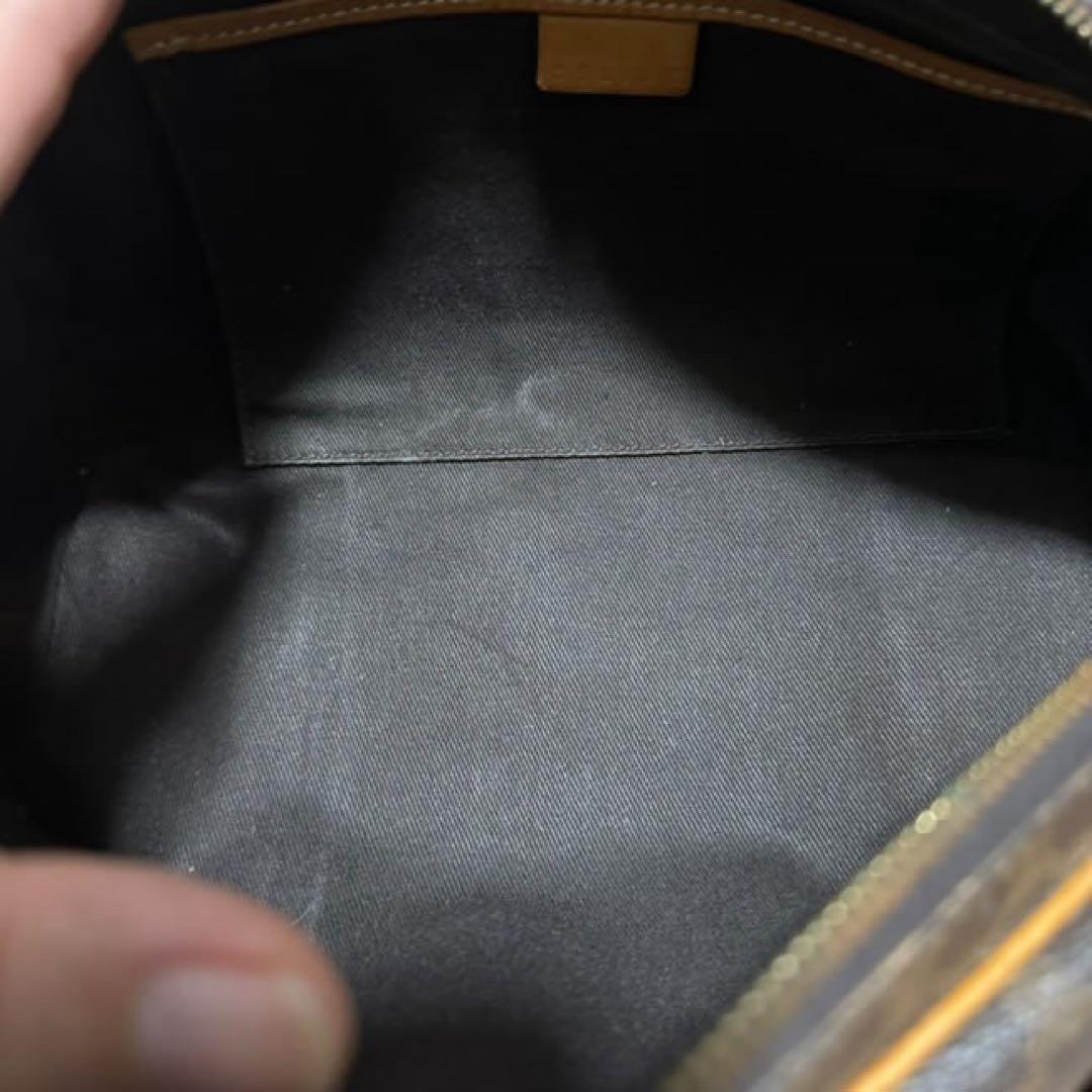 CELINE マカダム柄 ハンドバッグ ドラム型ミニボストンバッグ