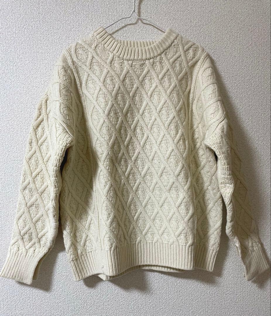 auralee オーラリー メリノウール ケーブルニット アランニット