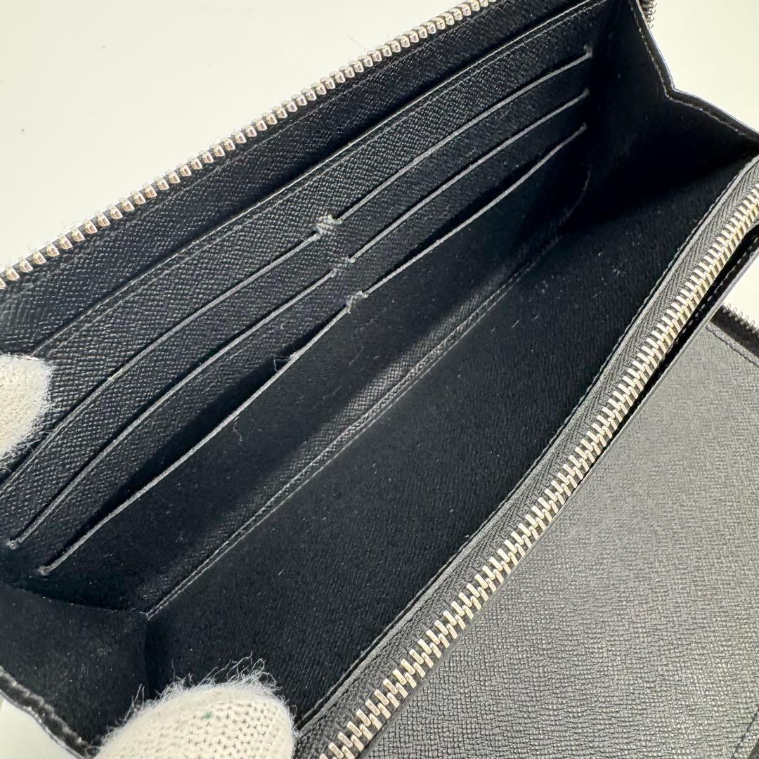 ルイヴィトン タイガ ジッピーオーガナイザー レザー ラウンド 長財布 黒