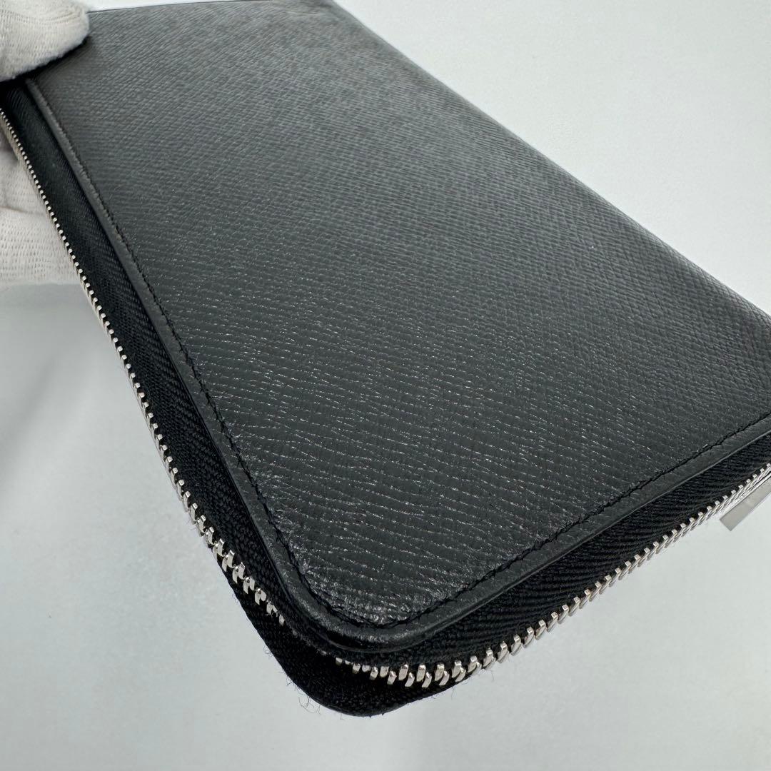 ルイヴィトン タイガ ジッピーオーガナイザー レザー ラウンド 長財布 黒