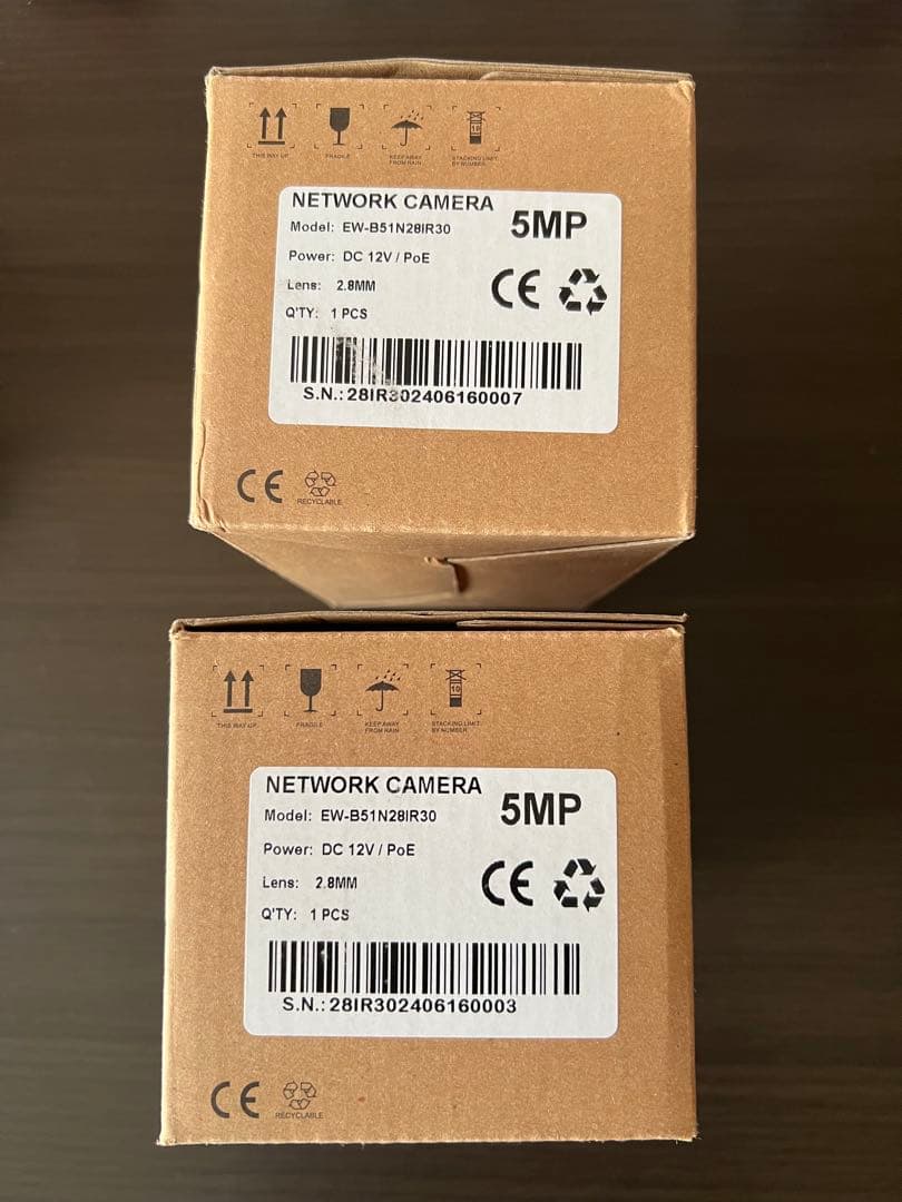 5MP ネットワークカメラ EW-BS1N28R30 2台セット