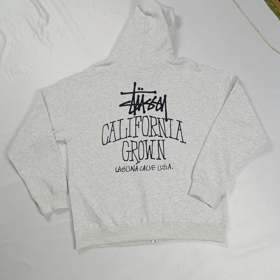 stussy Cali Grown zip Hood サイズ L グレー