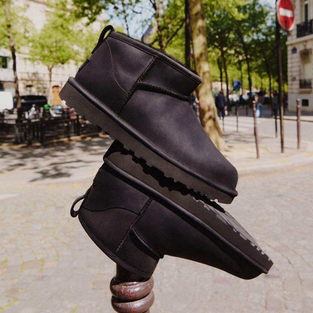 新作　完売品UGG クラッシックウルトラミニレザー　ブラック23 ロンハーマン