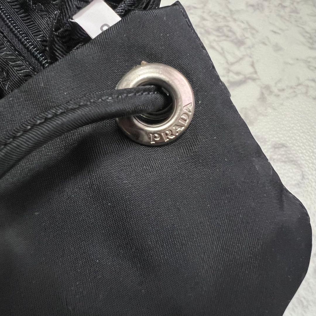 PRADA リュック テスートナイロン 三角ロゴ 黒 白タグ8 巾着