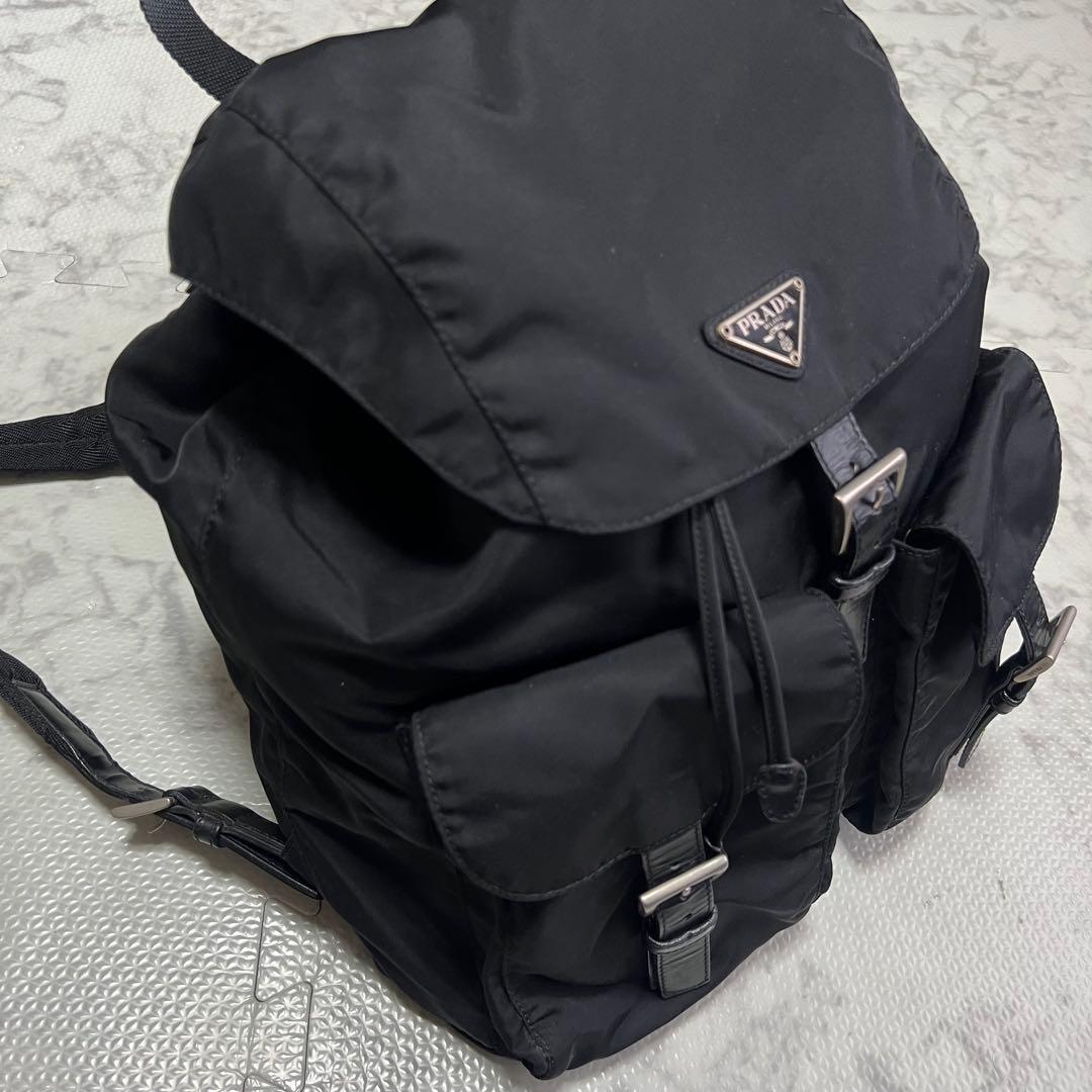 PRADA リュック テスートナイロン 三角ロゴ 黒 白タグ8 巾着