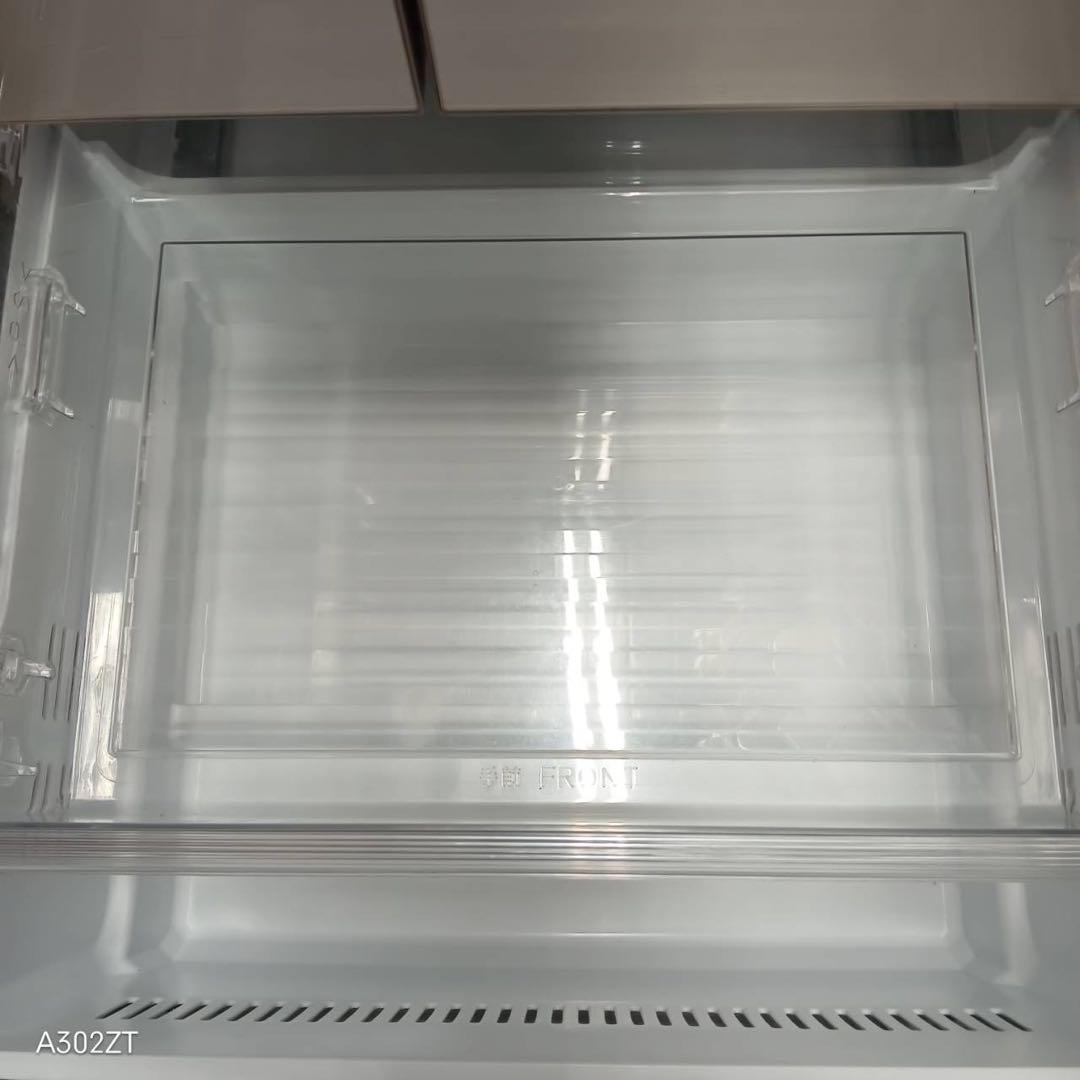 446 東芝大型冷蔵庫　400L強　小型　家庭用　自動製氷　右開き　ガラスパネル