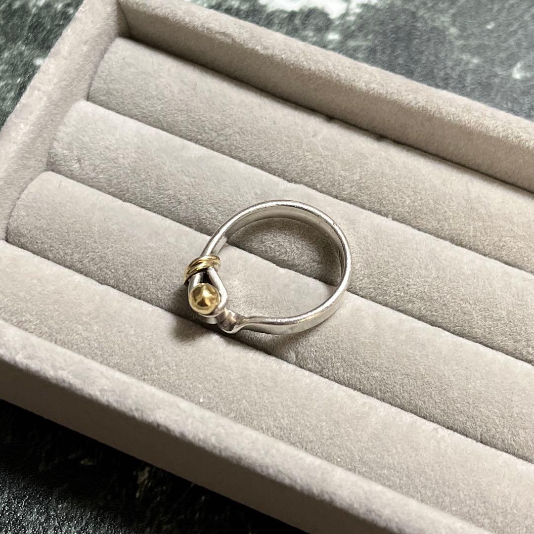 フックアンドアイ リング 指輪 内径約16mm 9号 10号