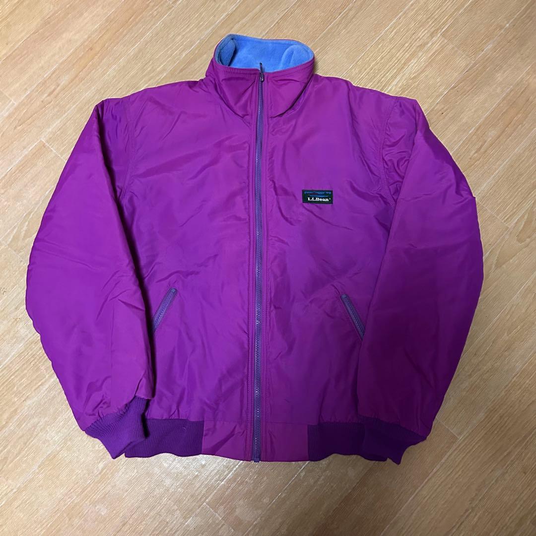 美品 80s USA製 L.L.Bean ウォームアップジャケット S パープル