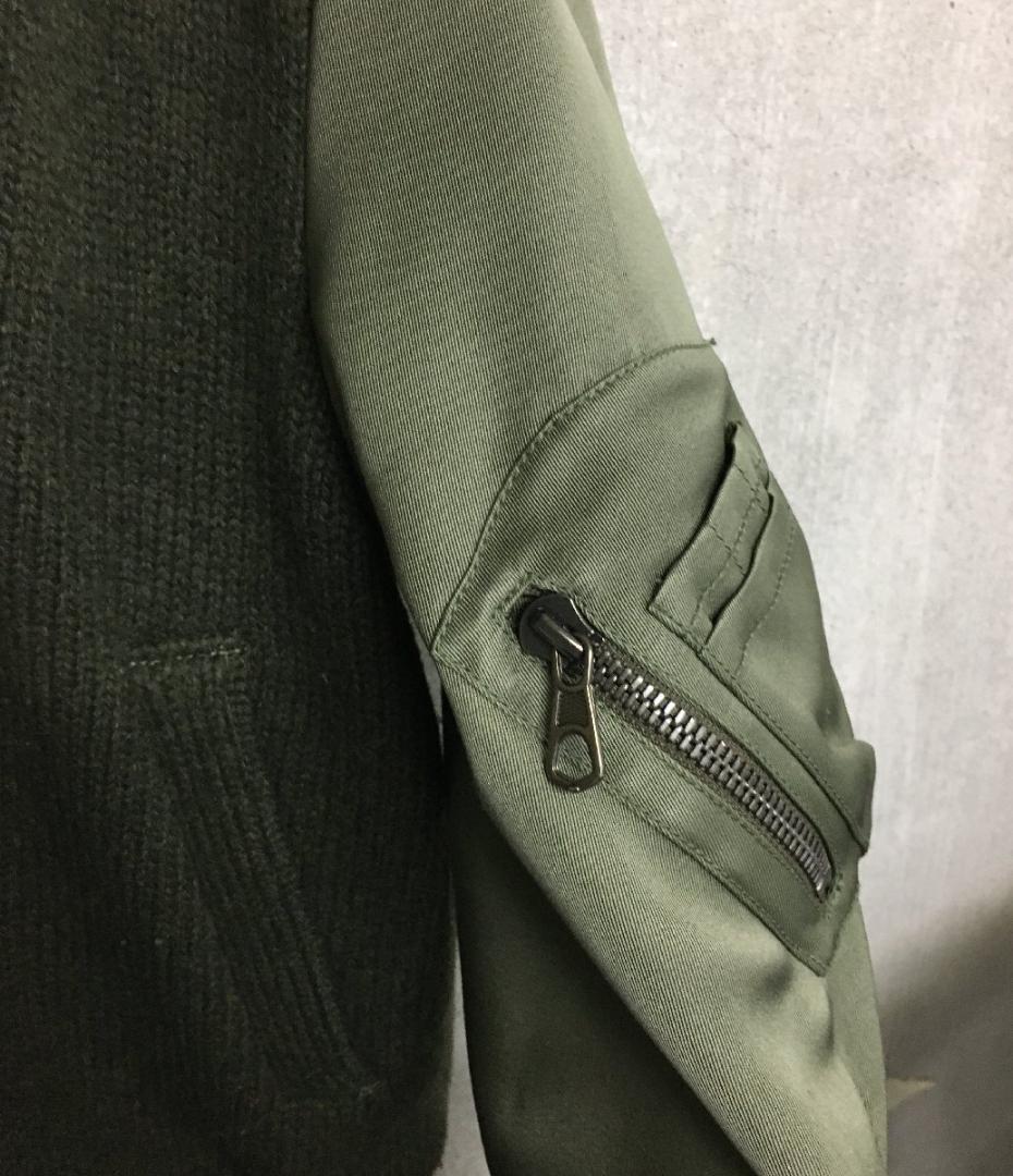 トゥモローランド 厚手 ニット切替 MA-1 ボンバー ジャケット