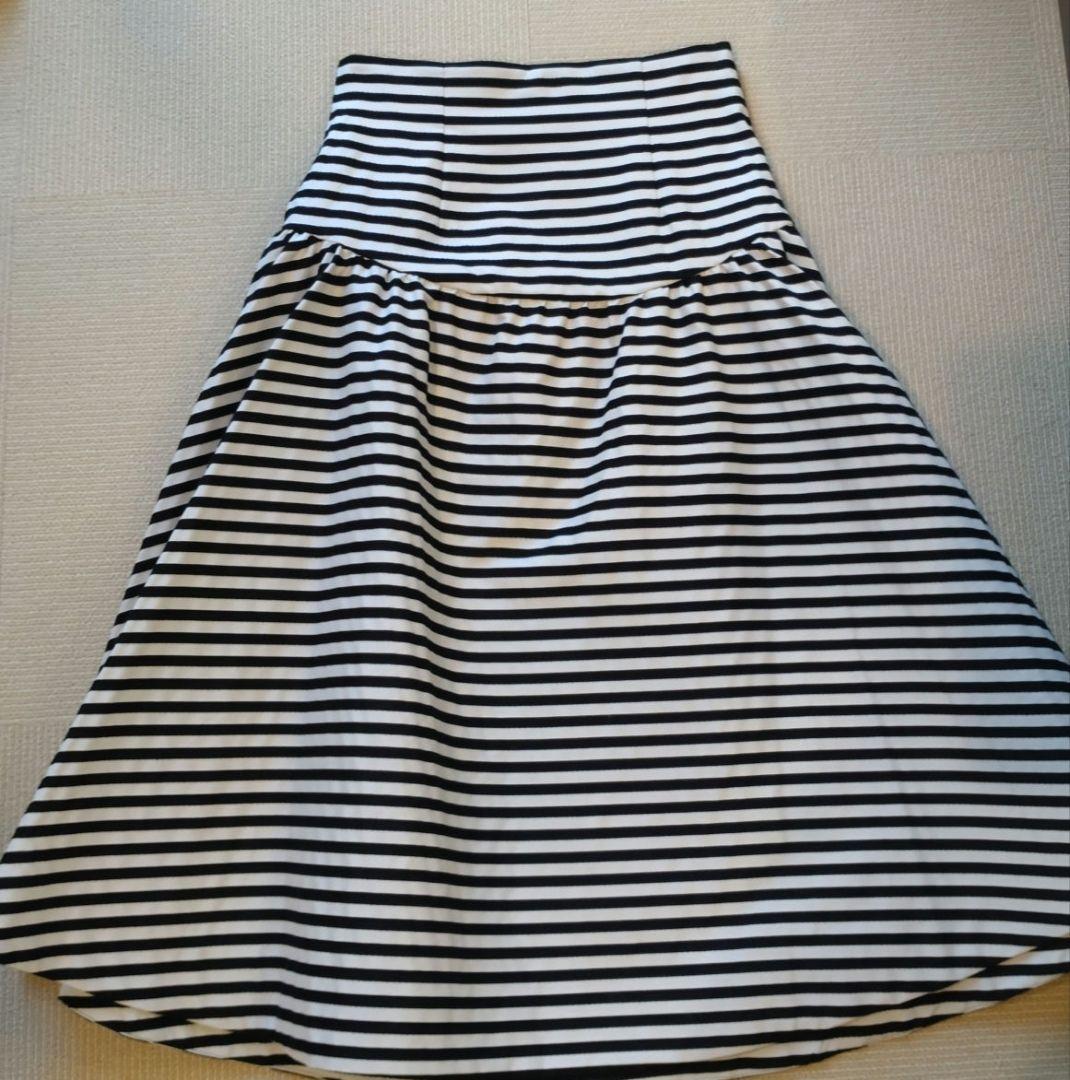 新品　BORDERS at BALCONY ストライプフレアスカート 34