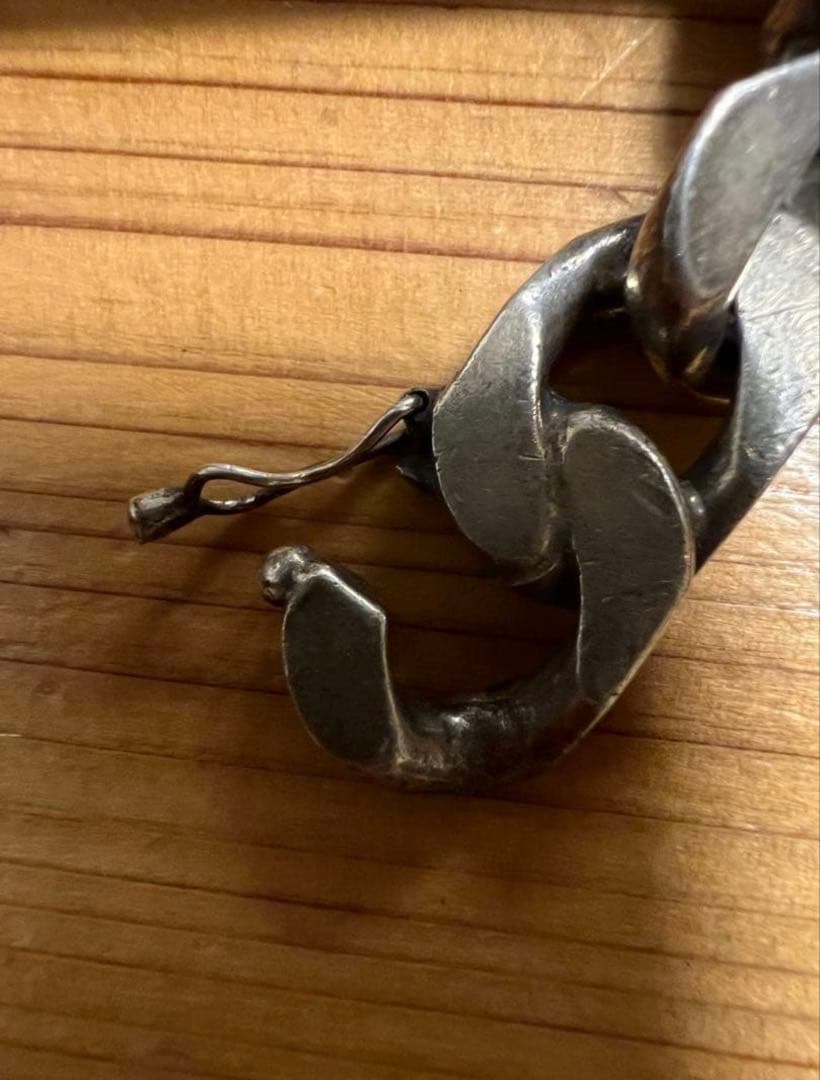 シルバー製 ヴィンテージIDブレスレット104g