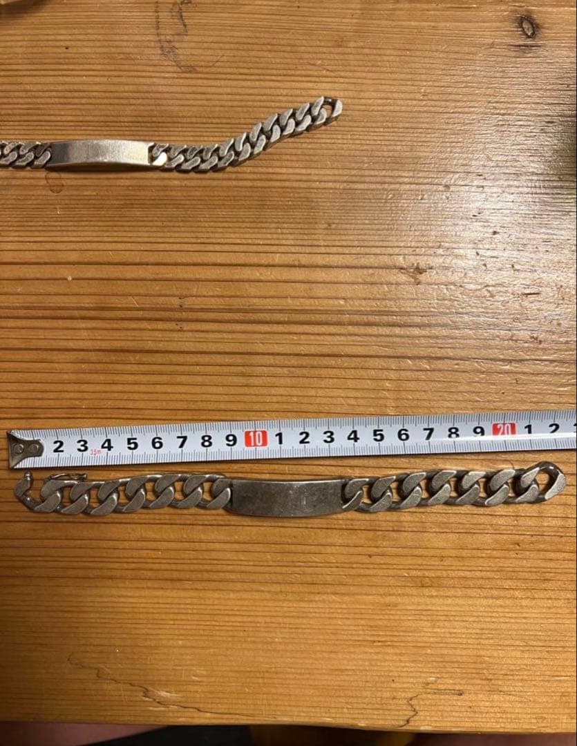 シルバー製 ヴィンテージIDブレスレット104g