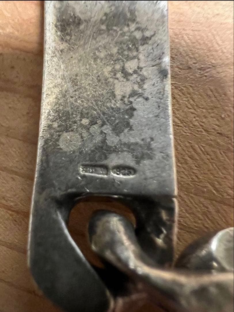 シルバー製 ヴィンテージIDブレスレット104g