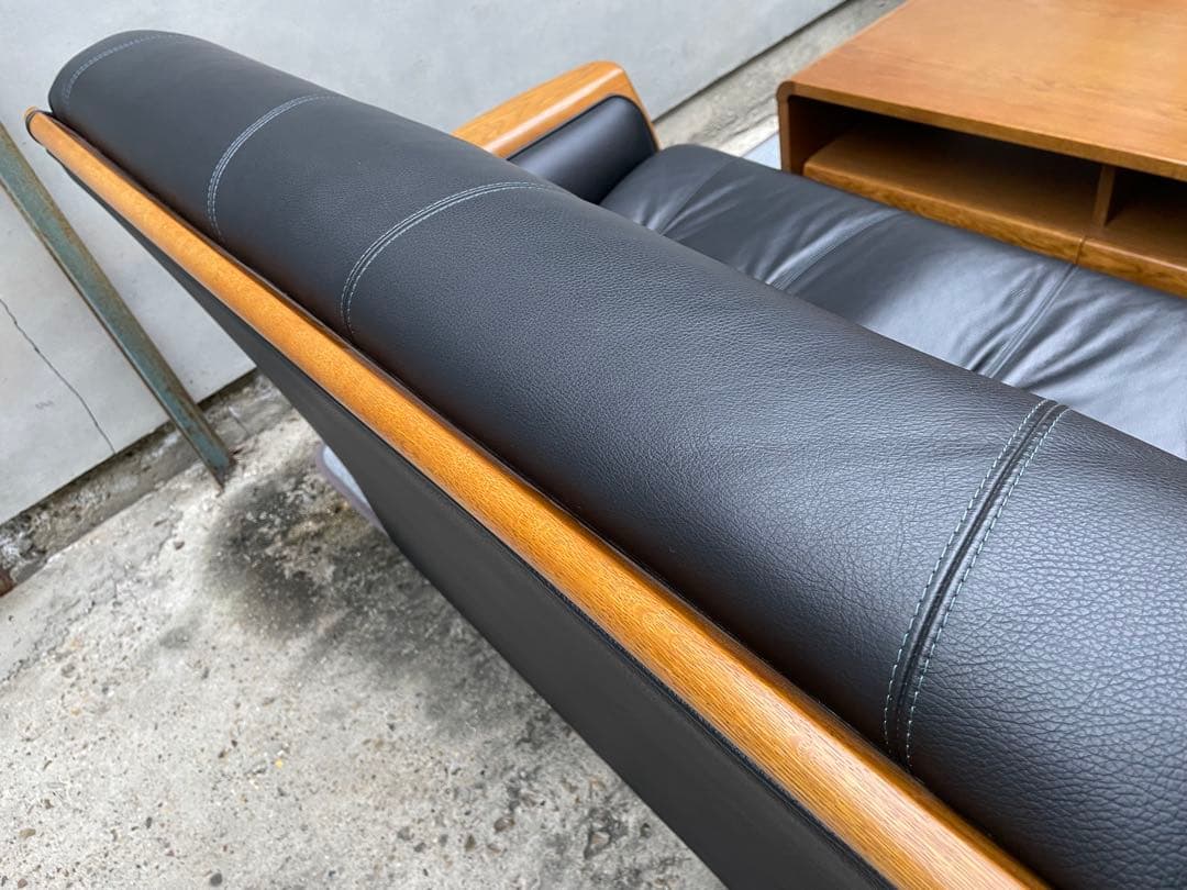 ブランコ　美品　浜本工芸　本革　応接セット　ソファ　テーブル　2点セット