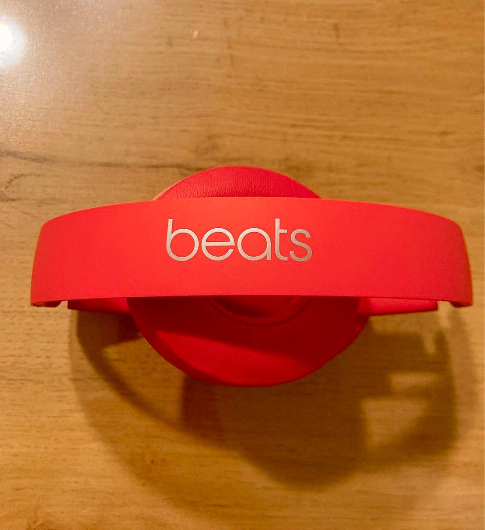 【超美品】beats solo 3ワイヤレス ヘッドホン　マットレッド