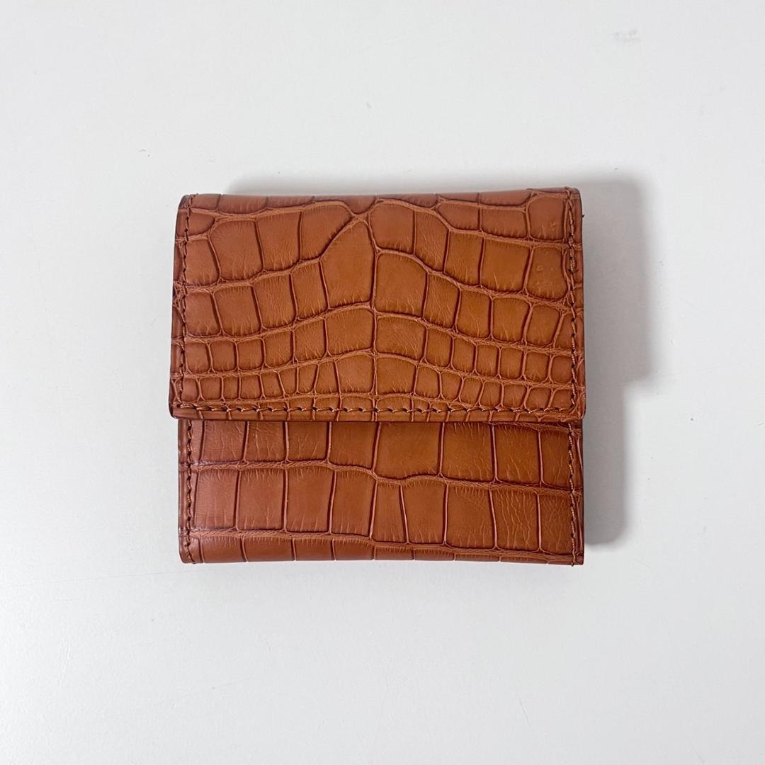 カミーユ・フォルネ アリゲーター ミニ ケース 箱付き ブラウン