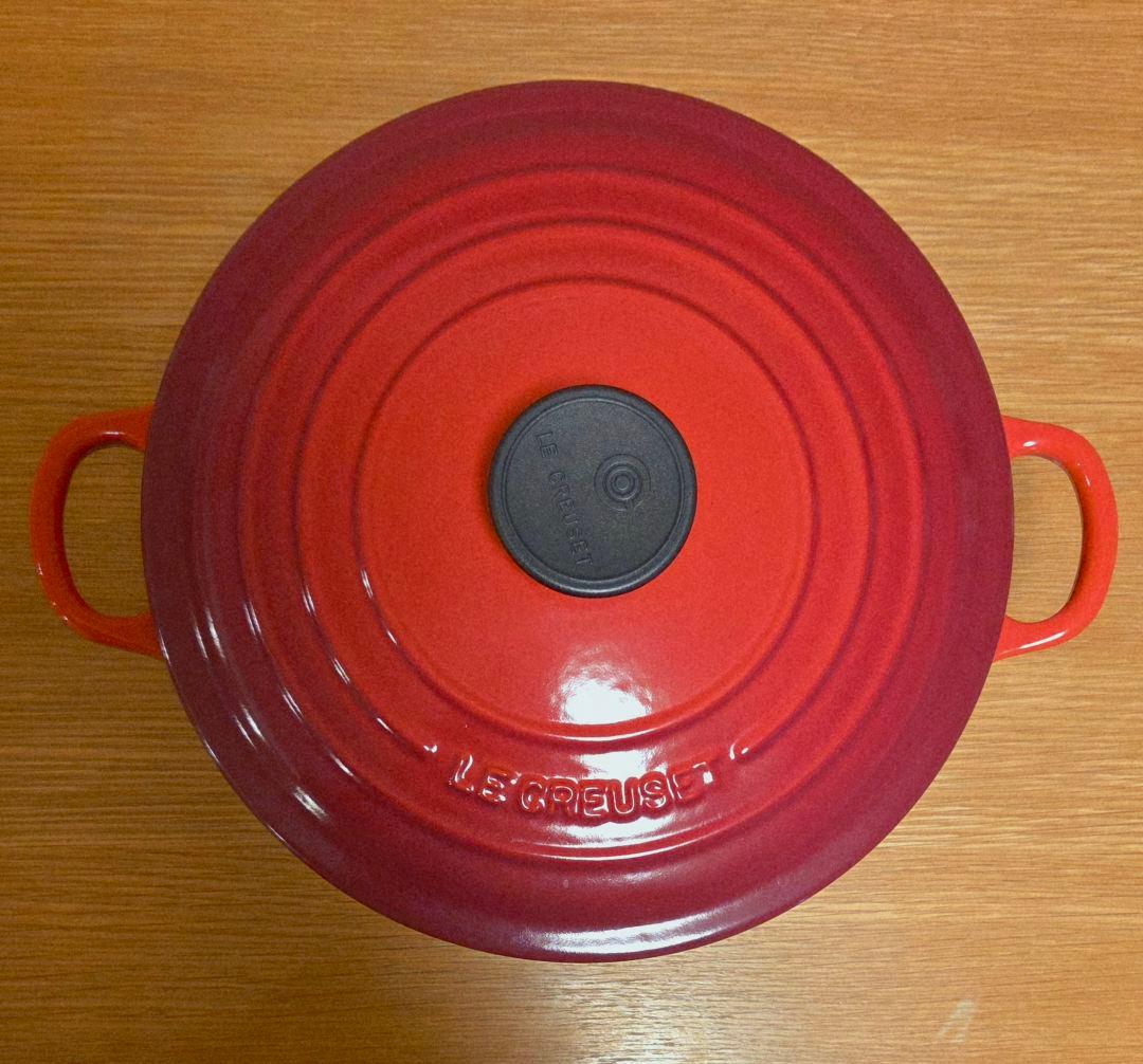 LE CREUSET　ココット・ジャポネーズ　24cm　チェリーレッド　美品