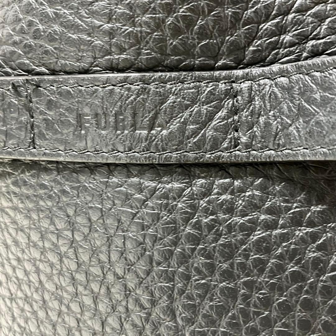 大容量 FURLA ジョーヴェ トート ビジネス バッグ A4 シボ革 黒