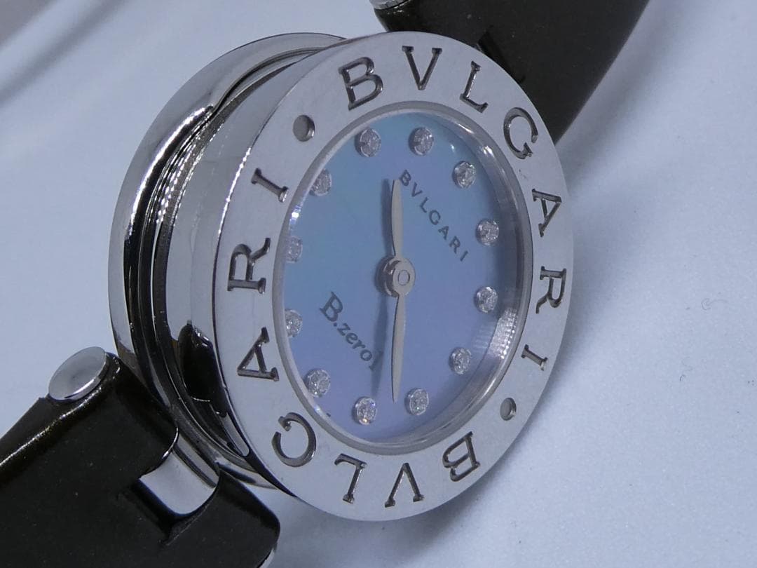み*え様 再値下げ　BVLGARI B.zero1 青文字盤 茶色ストラップ
