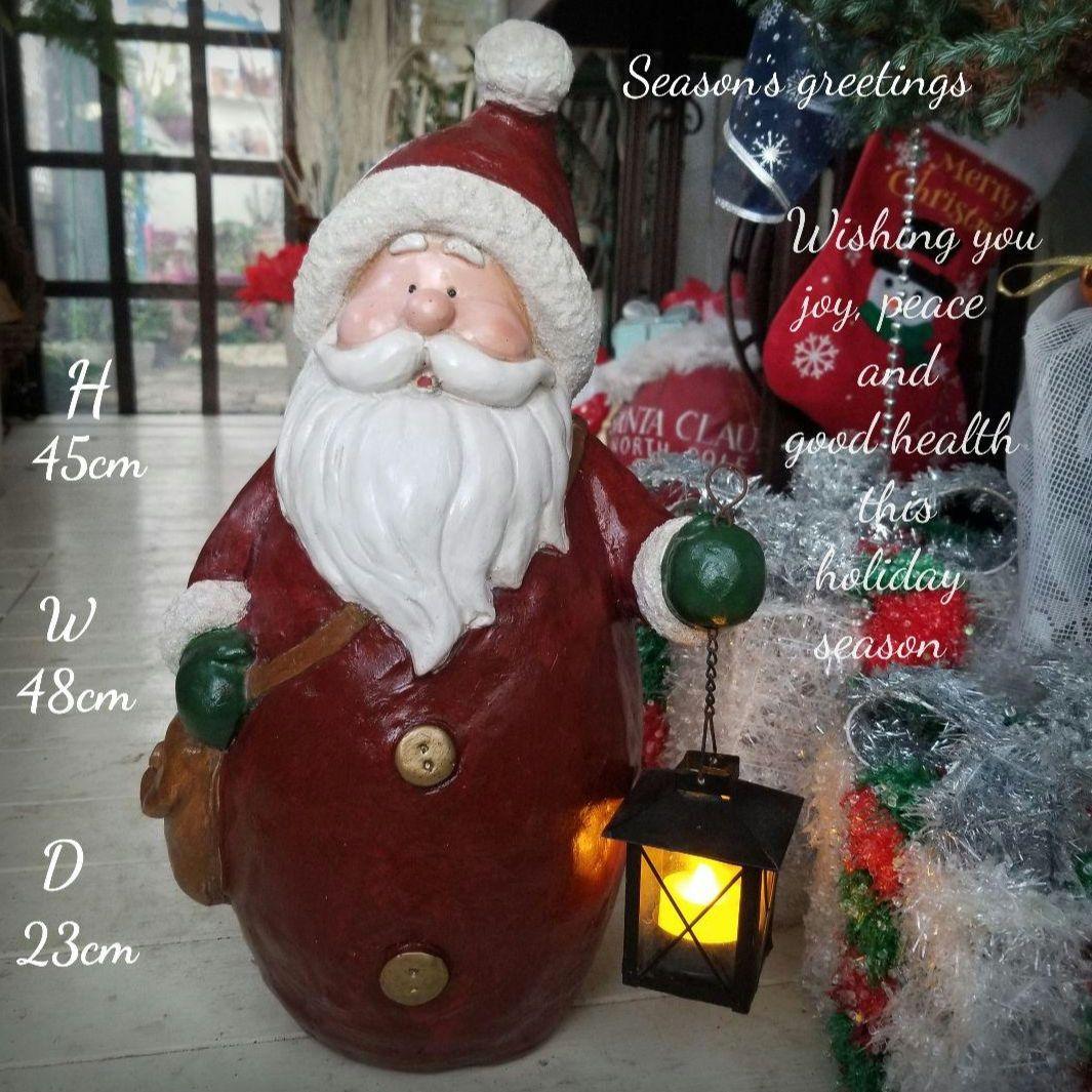 優しさと癒しさに満ちあふれるサンタさんランプ付きオブジェ¨*•.¸¸໒꒱1点もの