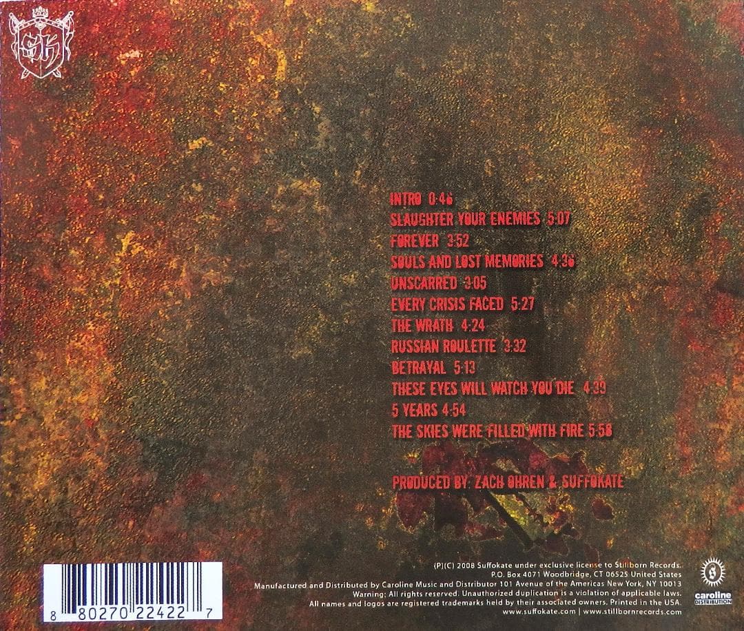 d*l様 US極悪デスメタリックハードコア 再発盤 SUFFOKATE Oakl