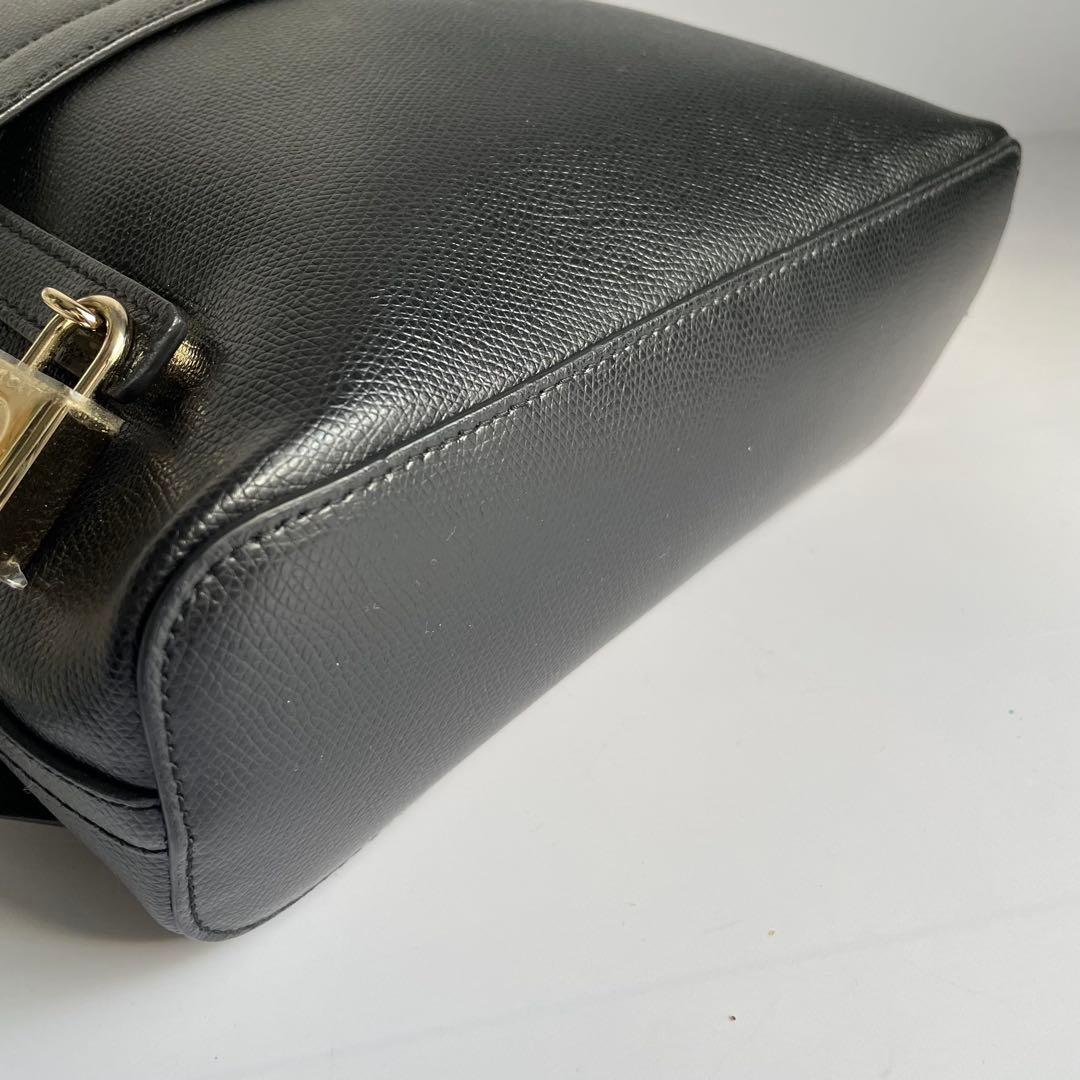 ✨未使用級✨　FURLA パイパー　リュック　ブラック　黒　レザー　カデナ