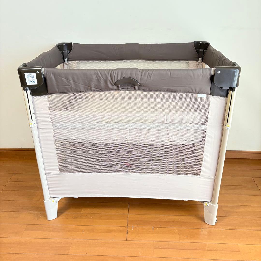 【動作良好・匿名配送】アップリカ ココネルエアー ベビーベッド ココア