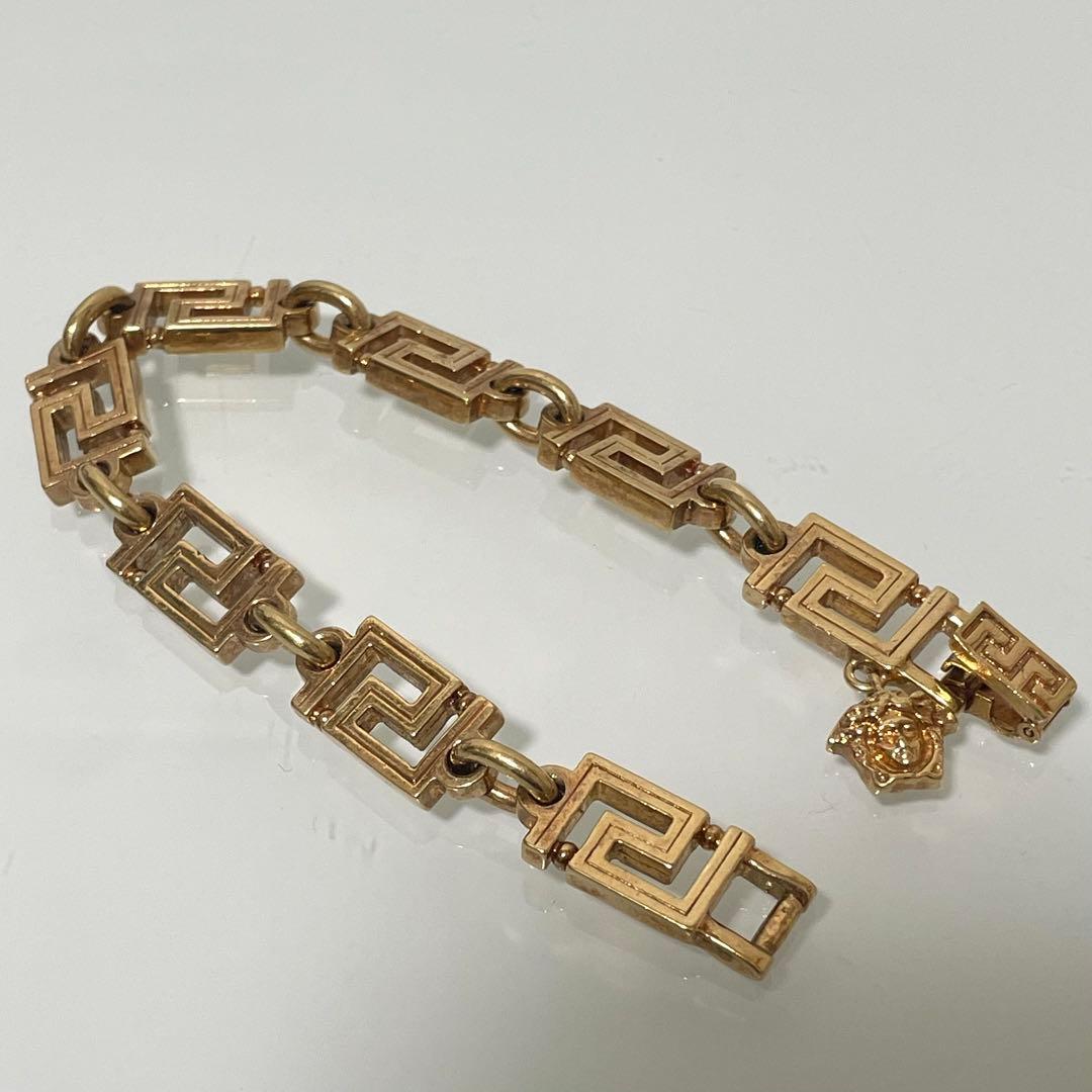 GIANNI VERSACE ヴェルサーチ グレカ チェーンブレス ゴールド