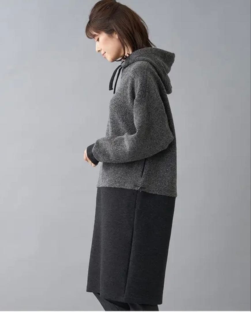 新品同様‼️ Leilian WHITE LABELフード付き ふんわりワンピース